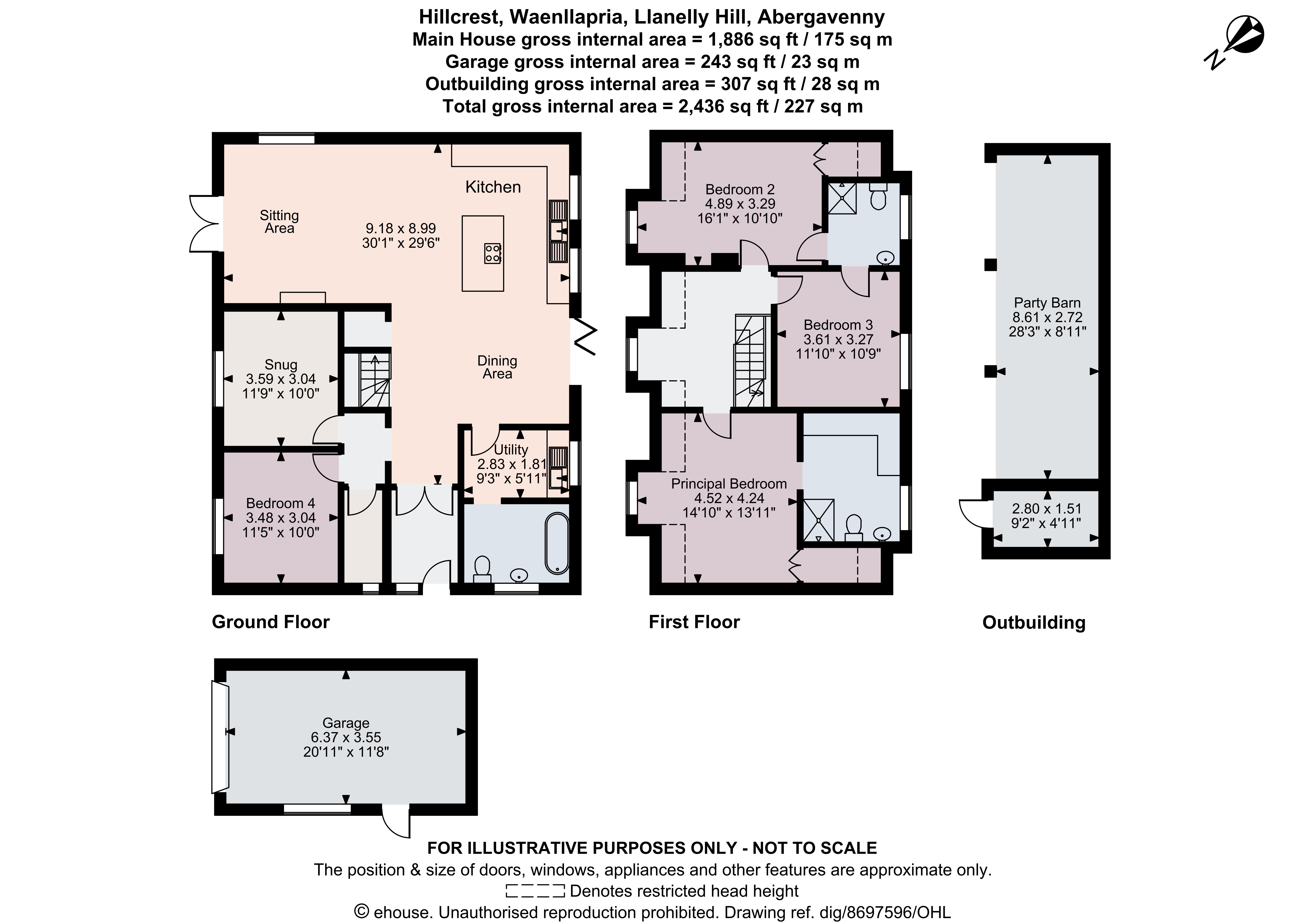 Hillcrest,, Waenllapria, Abergavenny floorplan