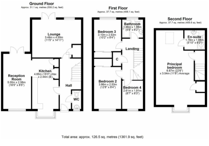 14, Prospect Place, Durham floorplan