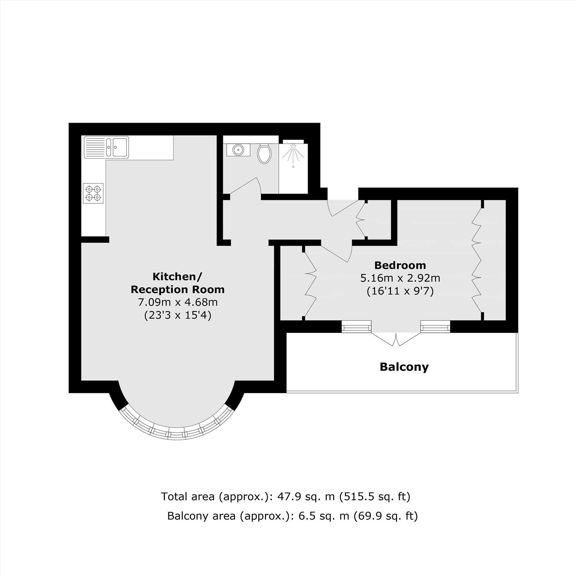 Flat 2, 48A, Minster Road, London floorplan