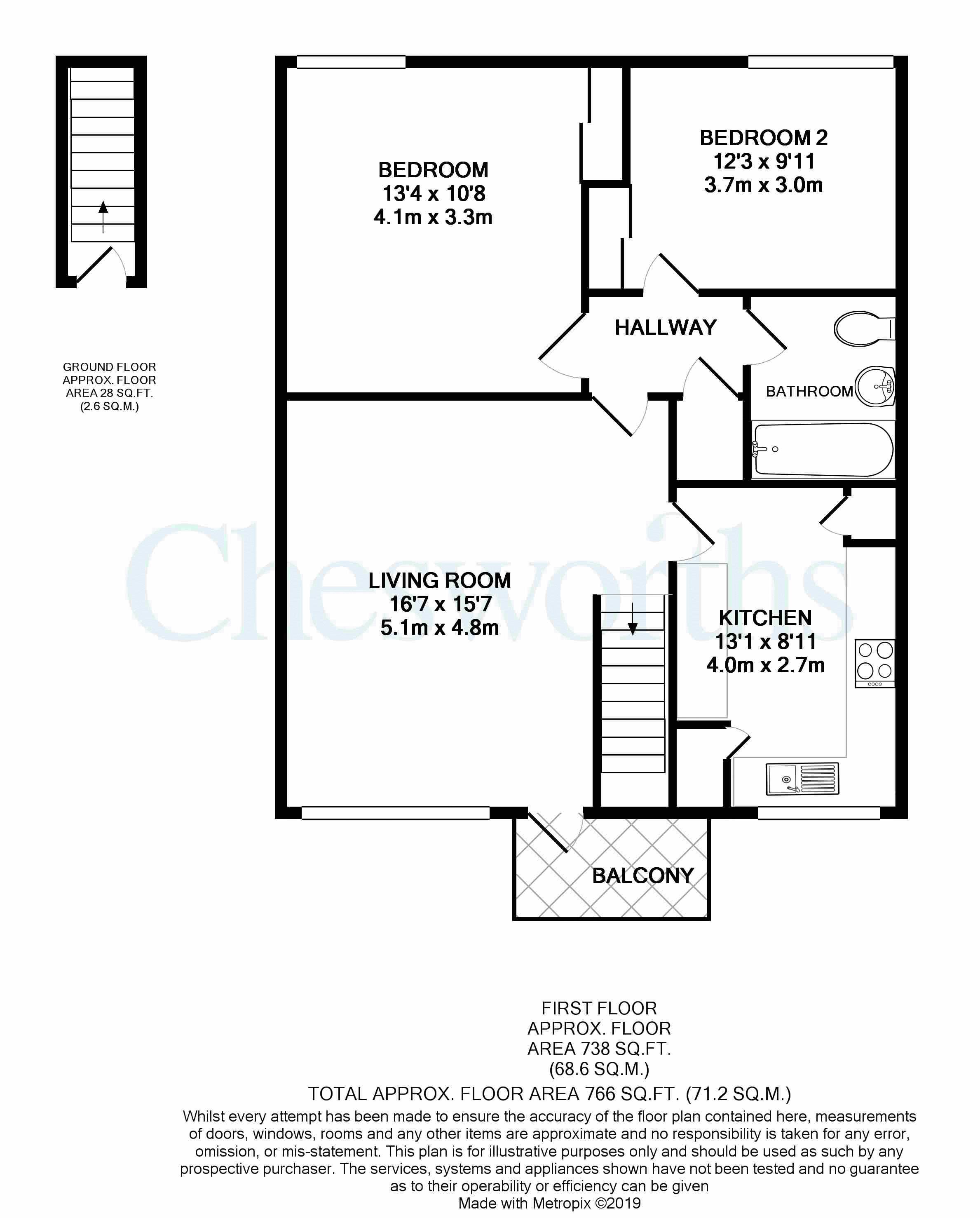 2 Bedrooms Maisonette for sale in River Mead, Worthing Road, Horsham RH12