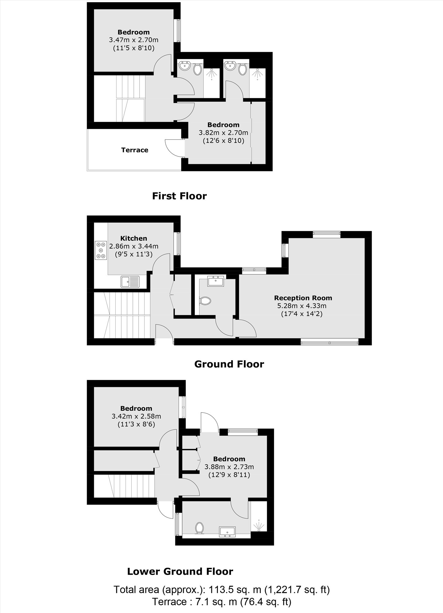 Flat 5, 2, Belsham Street, London floorplan