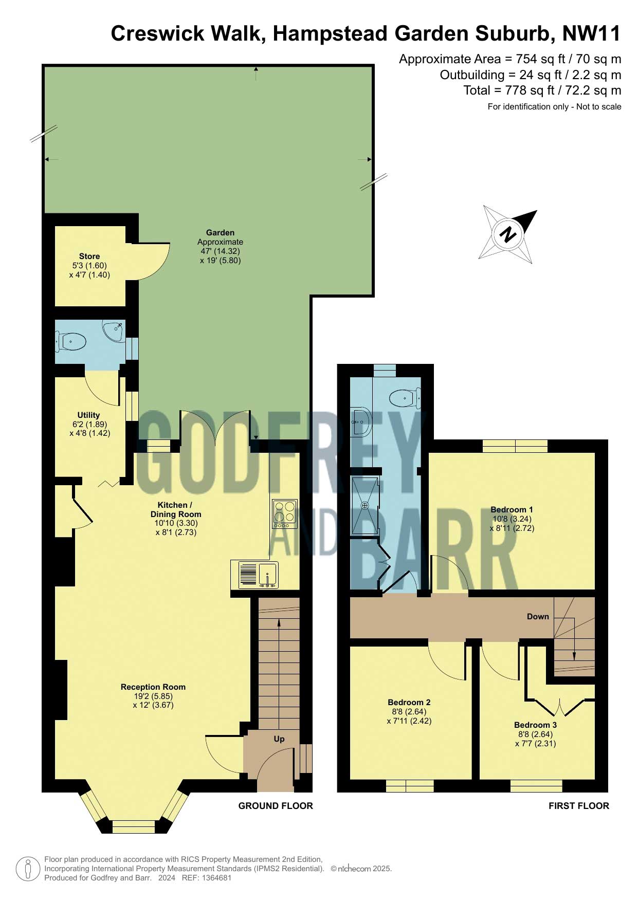 Creswick Walk, Creswick Walk, Hampstead Garden Suburb floorplan