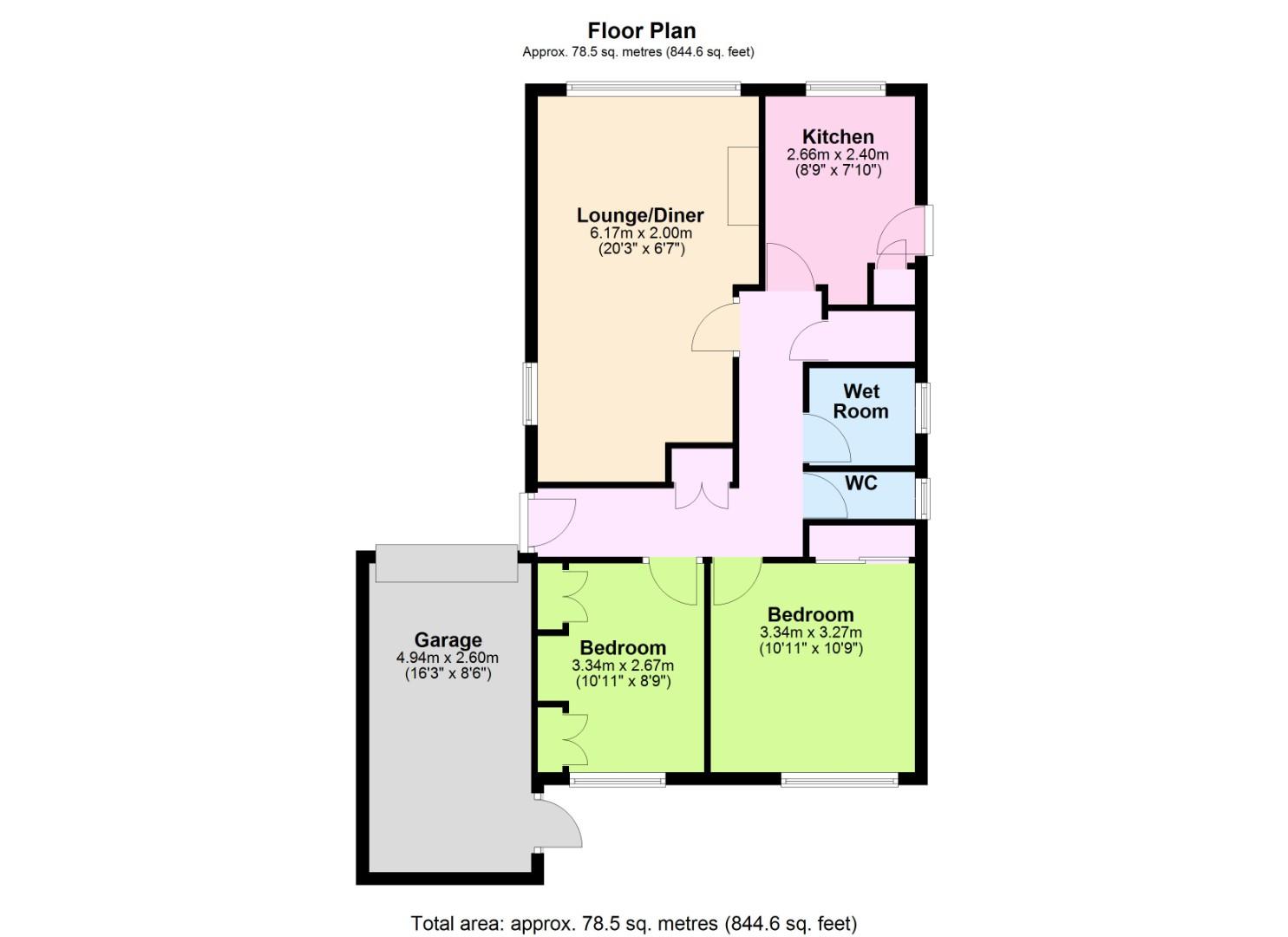 Burrell Avenue, Lancing floorplan