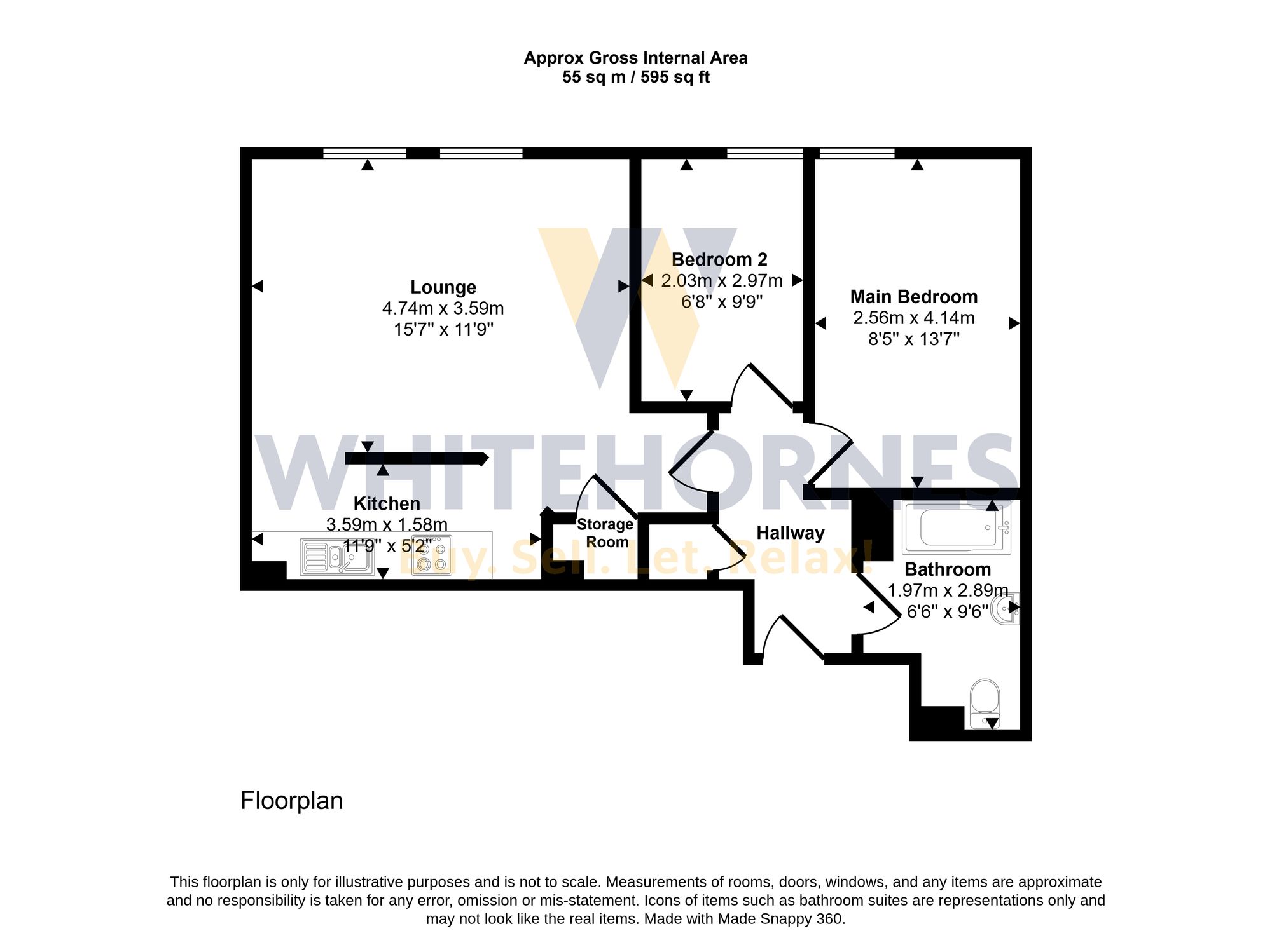 Apt 26, Smithfield Apartments, Sheffield floorplan