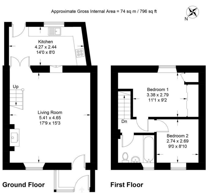 1, Penswell Cottages, North Molton floorplan
