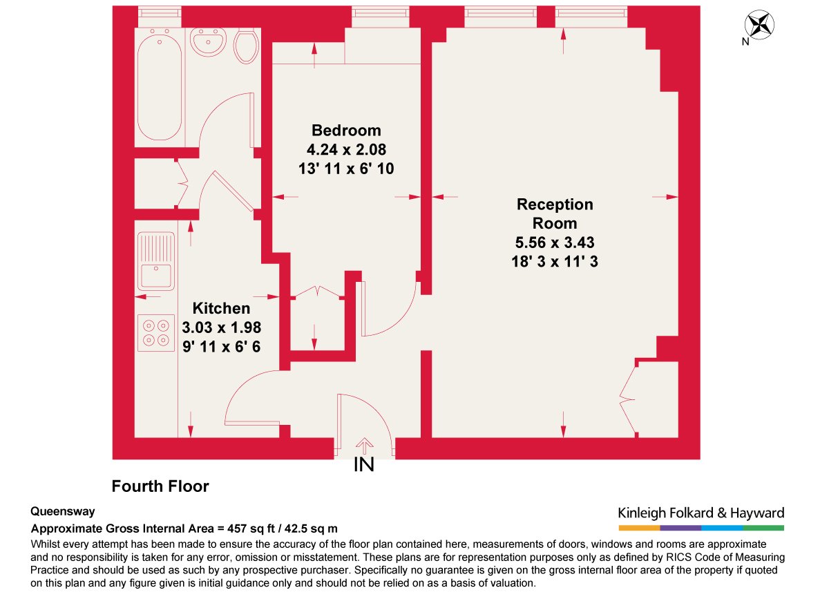 Flat 18A Queens Court,, Queensway, London floorplan