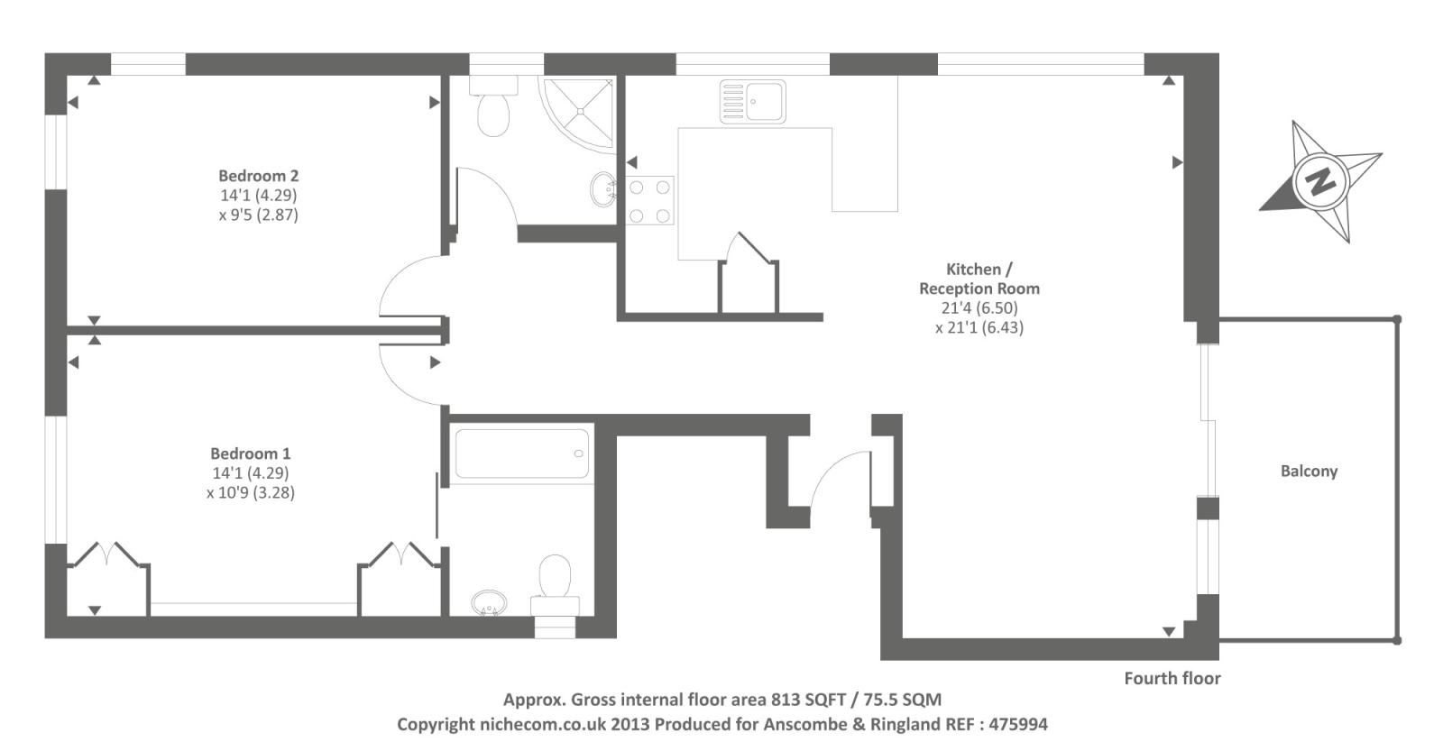 2 Bedrooms Flat to rent in Haverstock Hill, Hampstead NW3,