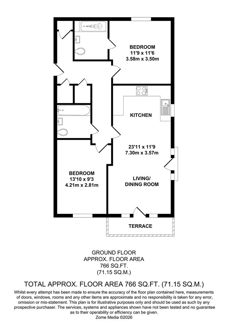 Flat 1, 4, Crimson Close, West Malling floorplan