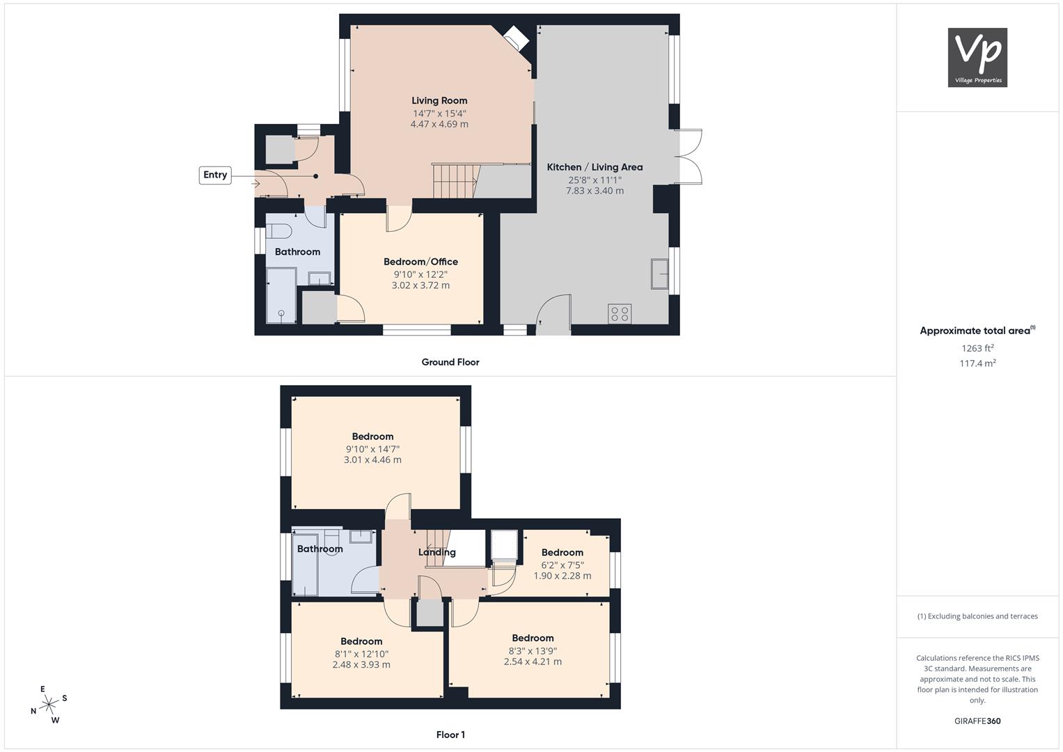 12, Colston Close, Reading floorplan