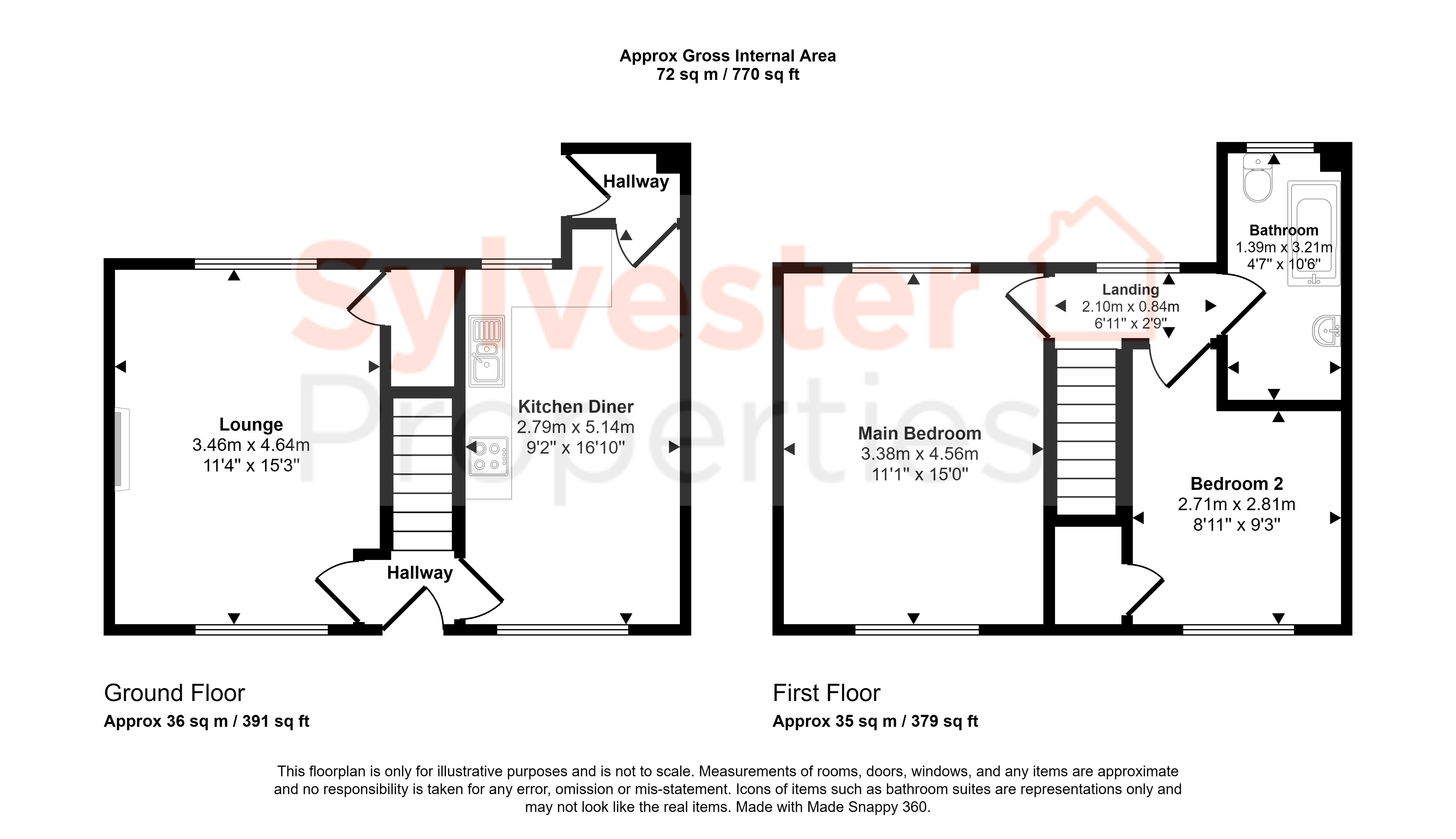 110, Newburn Road, Stanley floorplan