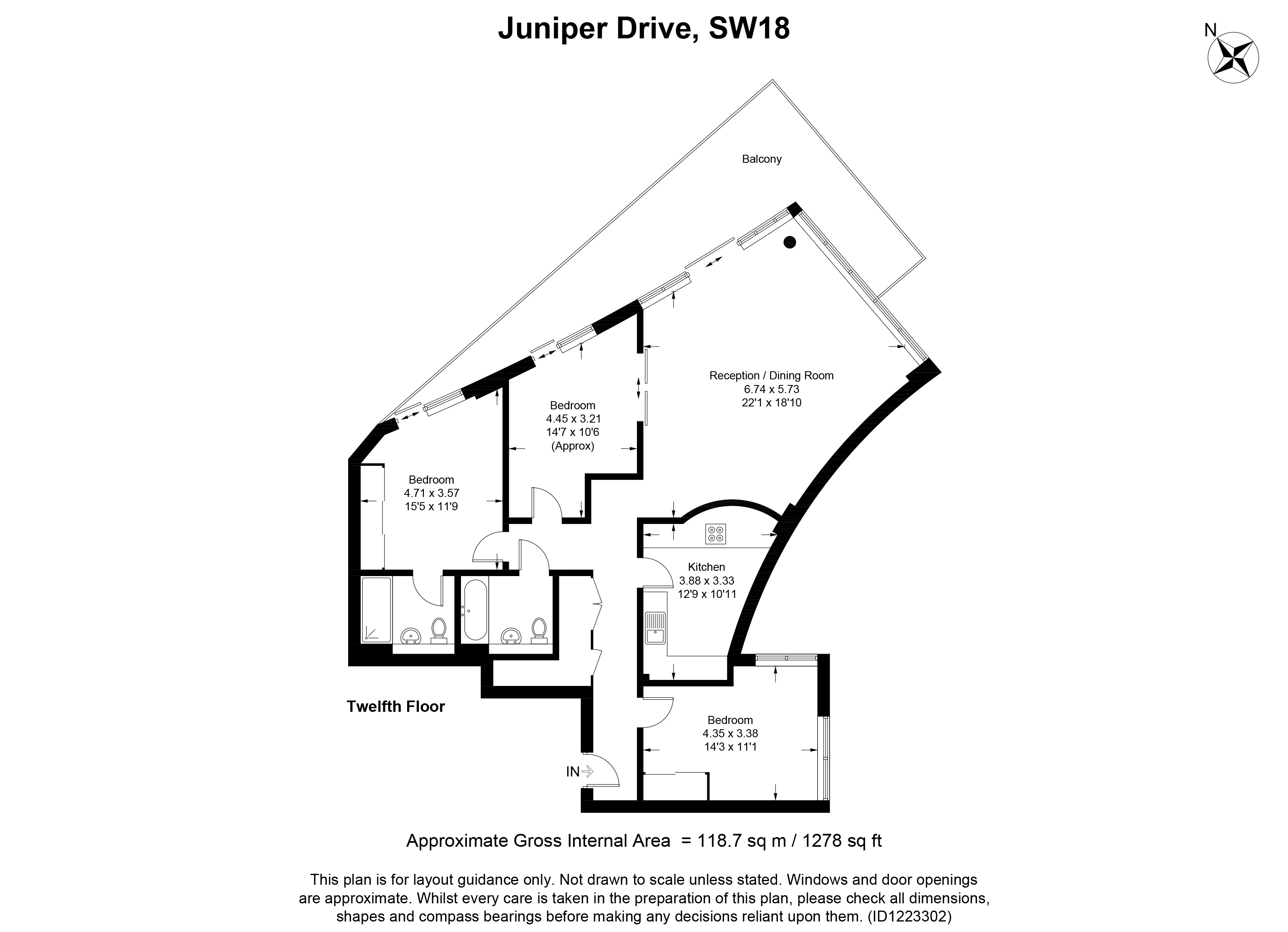 79, Baltimore House, Juniper Drive floorplan