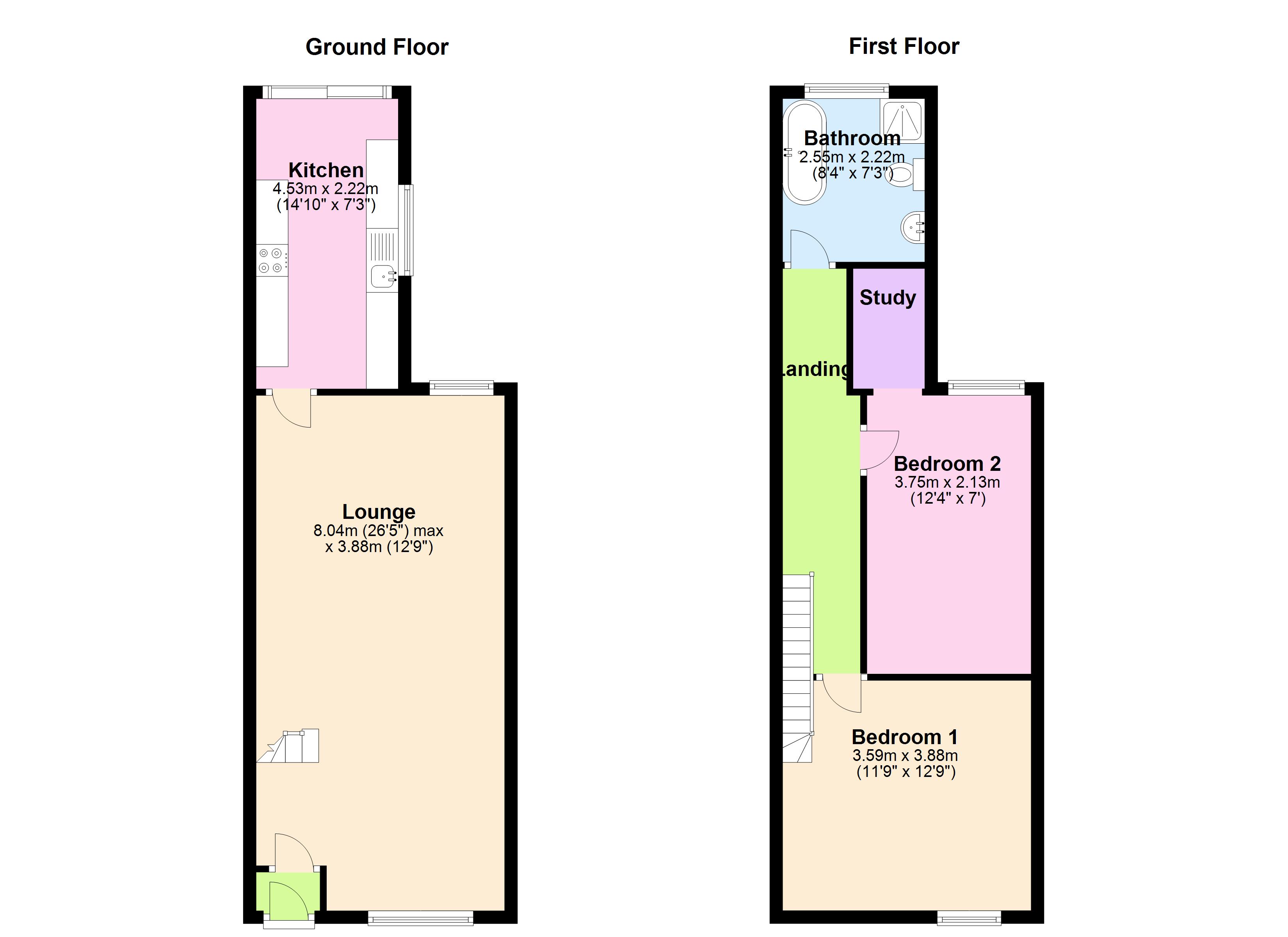 Palmerston Road, Chatham ME4, 2 bedroom terraced house to rent