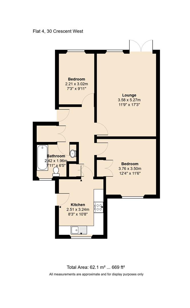 Flat 4, 30 Crescent West, Barnet floorplan