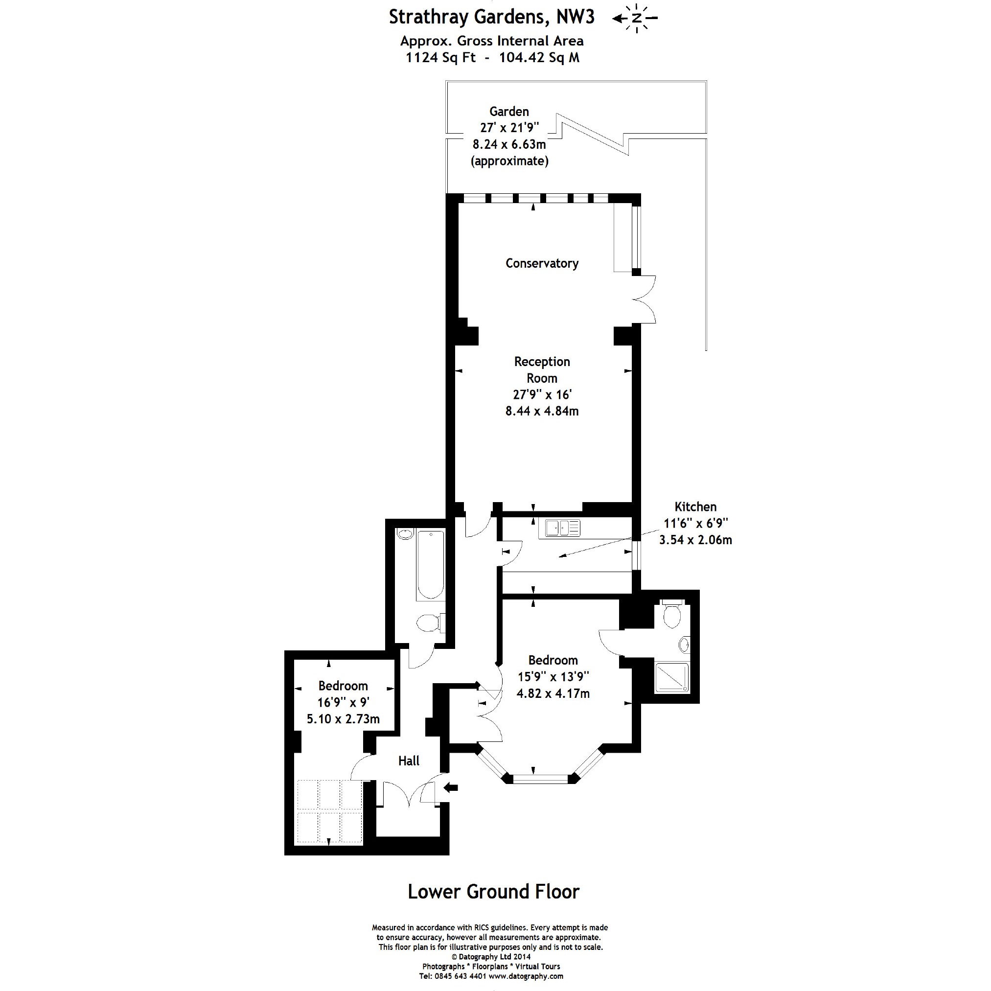 2 Bedrooms Flat to rent in Strathray Gardens, Belsize Park, London NW3