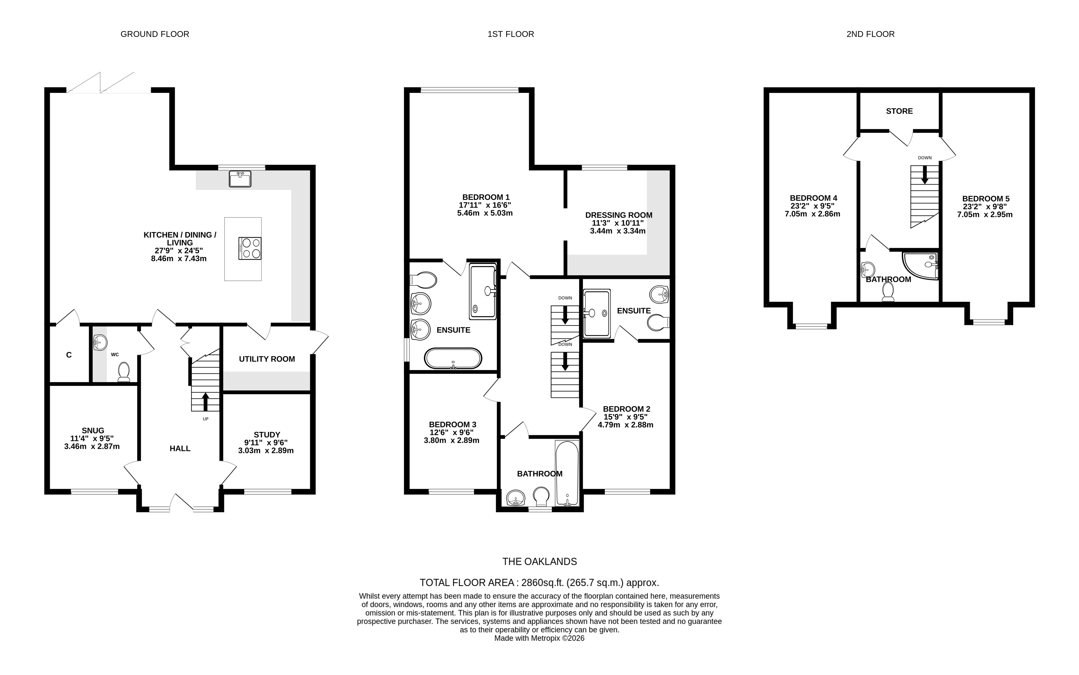 5, The Oaklands, Bragbury End floorplan