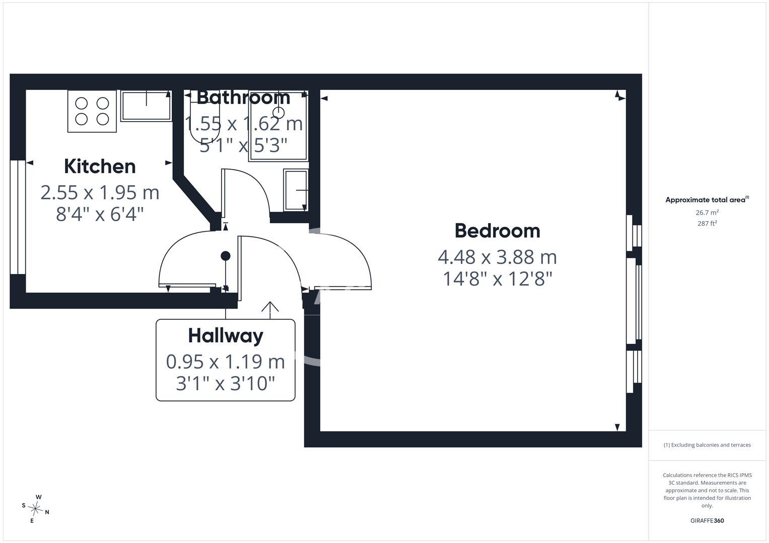 flat B, 232, Bethnal Green Road, London floorplan
