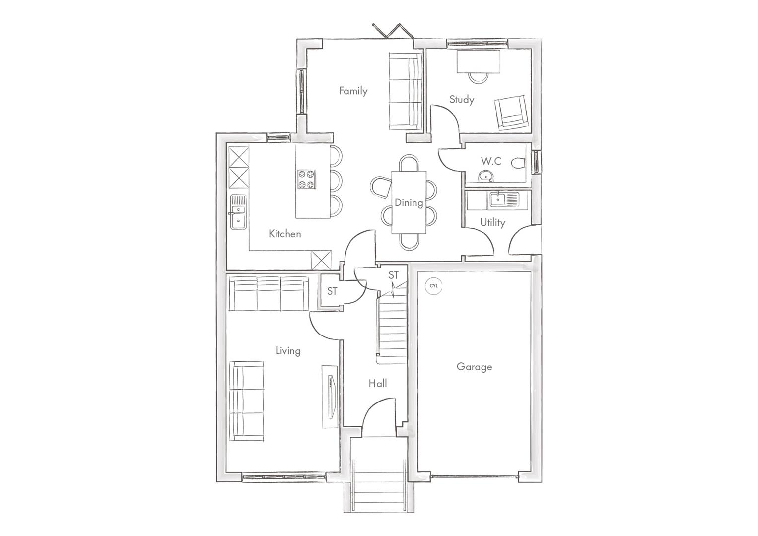 The Thornham, Plot 18, Stonebridge Walk, Darley Dale floorplan