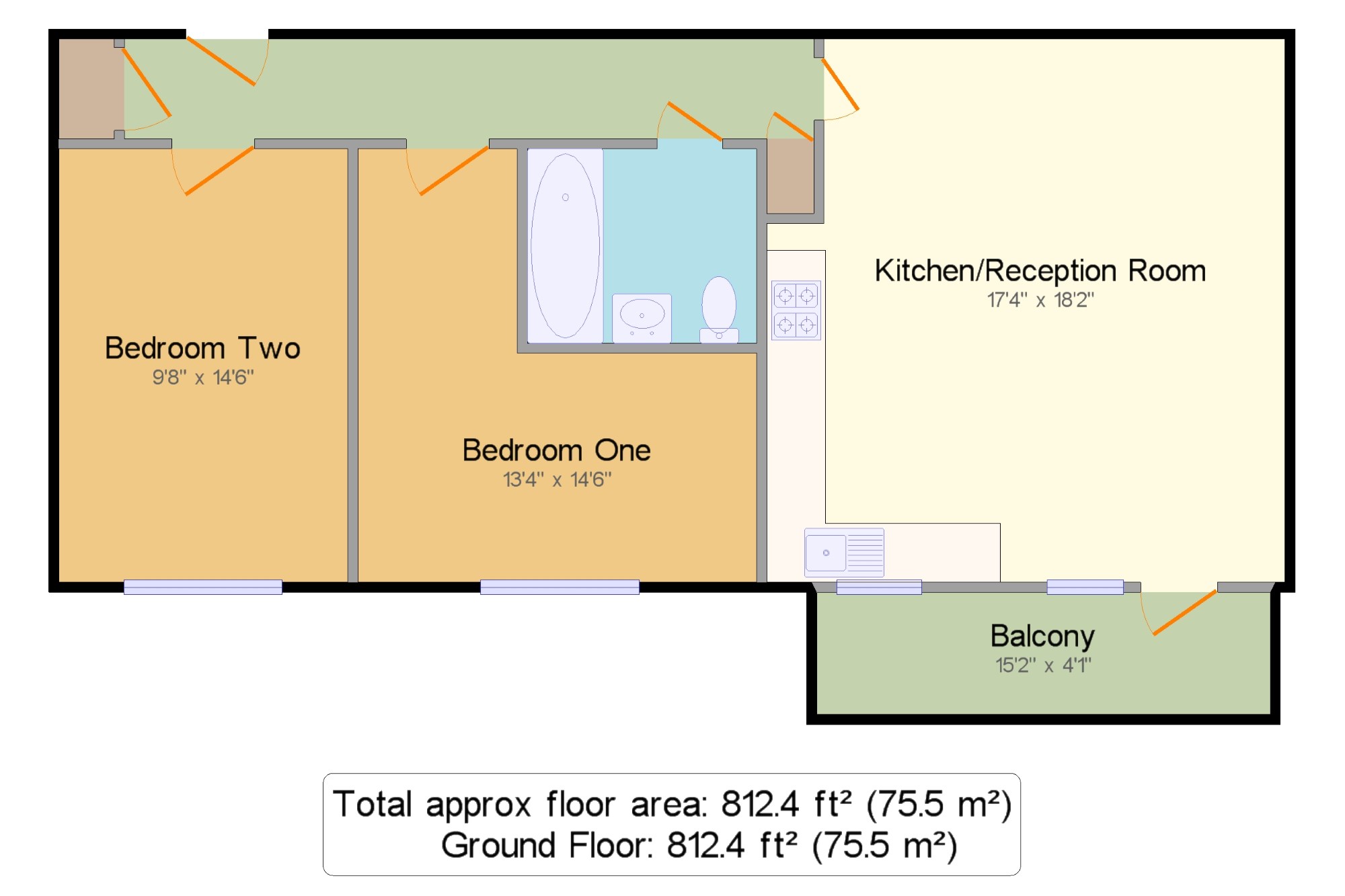 2 Bedrooms Flat for sale in Greggs Wood Road, Tunbridge Wells, Kent TN2