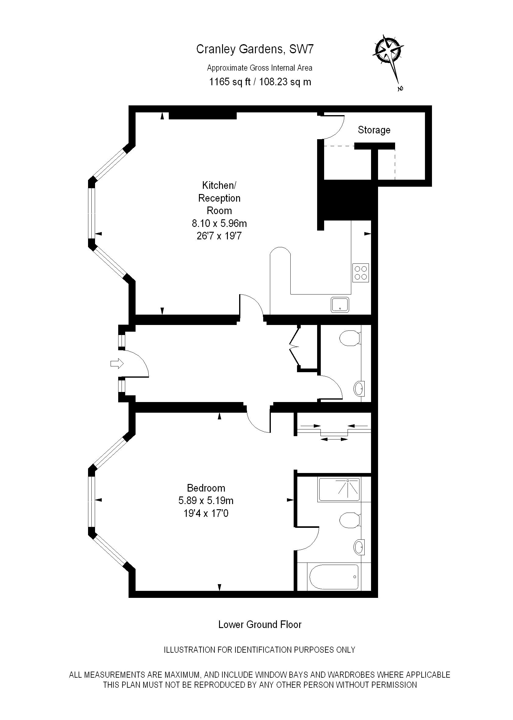 Flat 2a, 2, Cranley Gardens, South Kensington floorplan