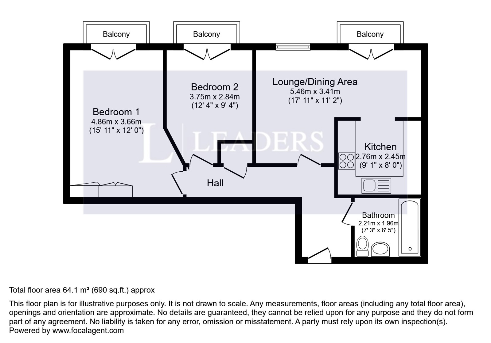 21, Magdala Court, Worcester floorplan