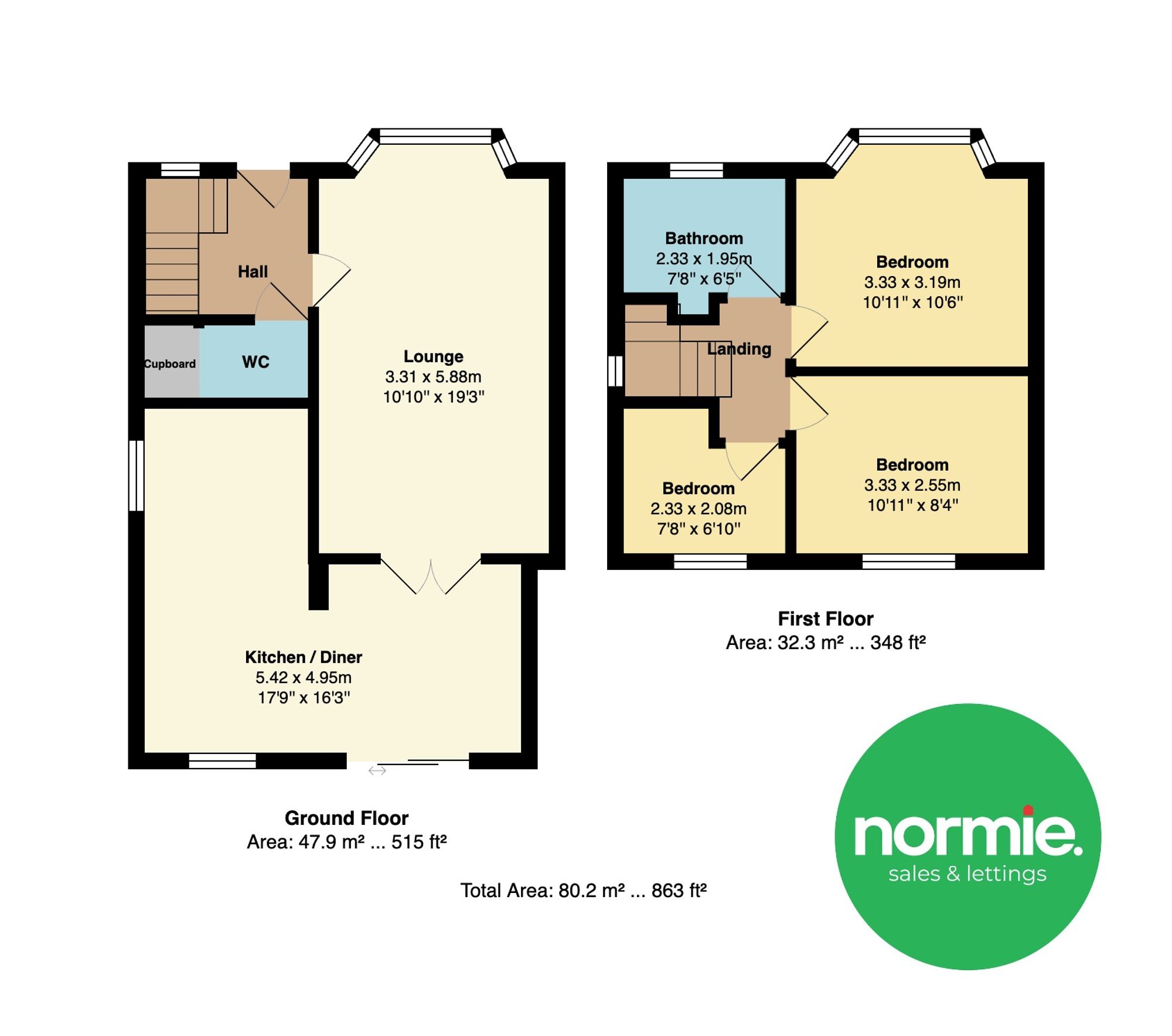 10 Berwick Avenue, Manchester floorplan