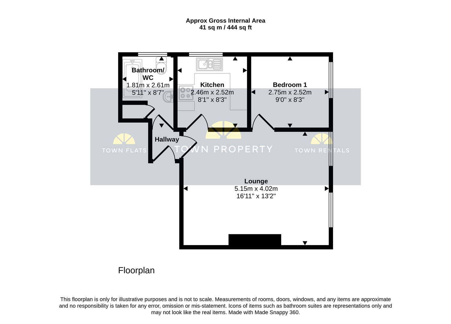 Flat 4, 9, Upperton Gardens, Eastbourne floorplan