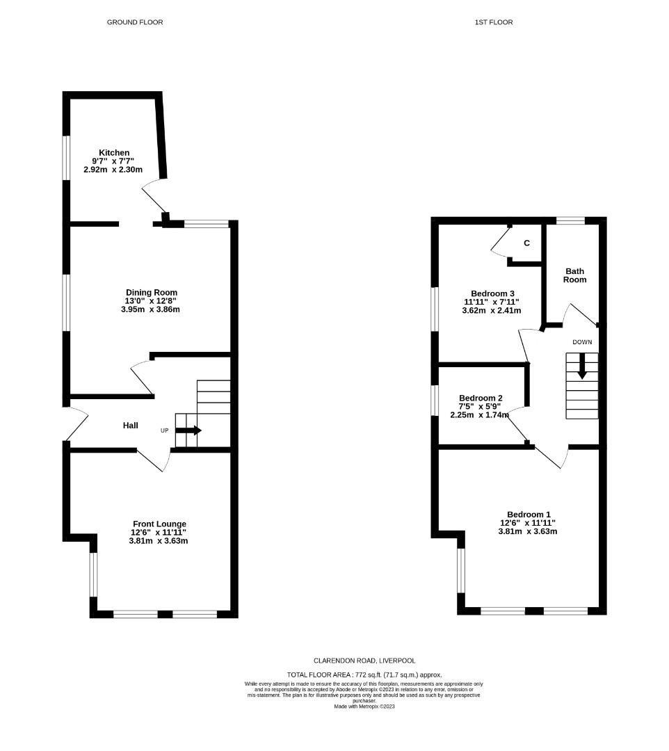 2, Clarendon Road, Liverpool floorplan