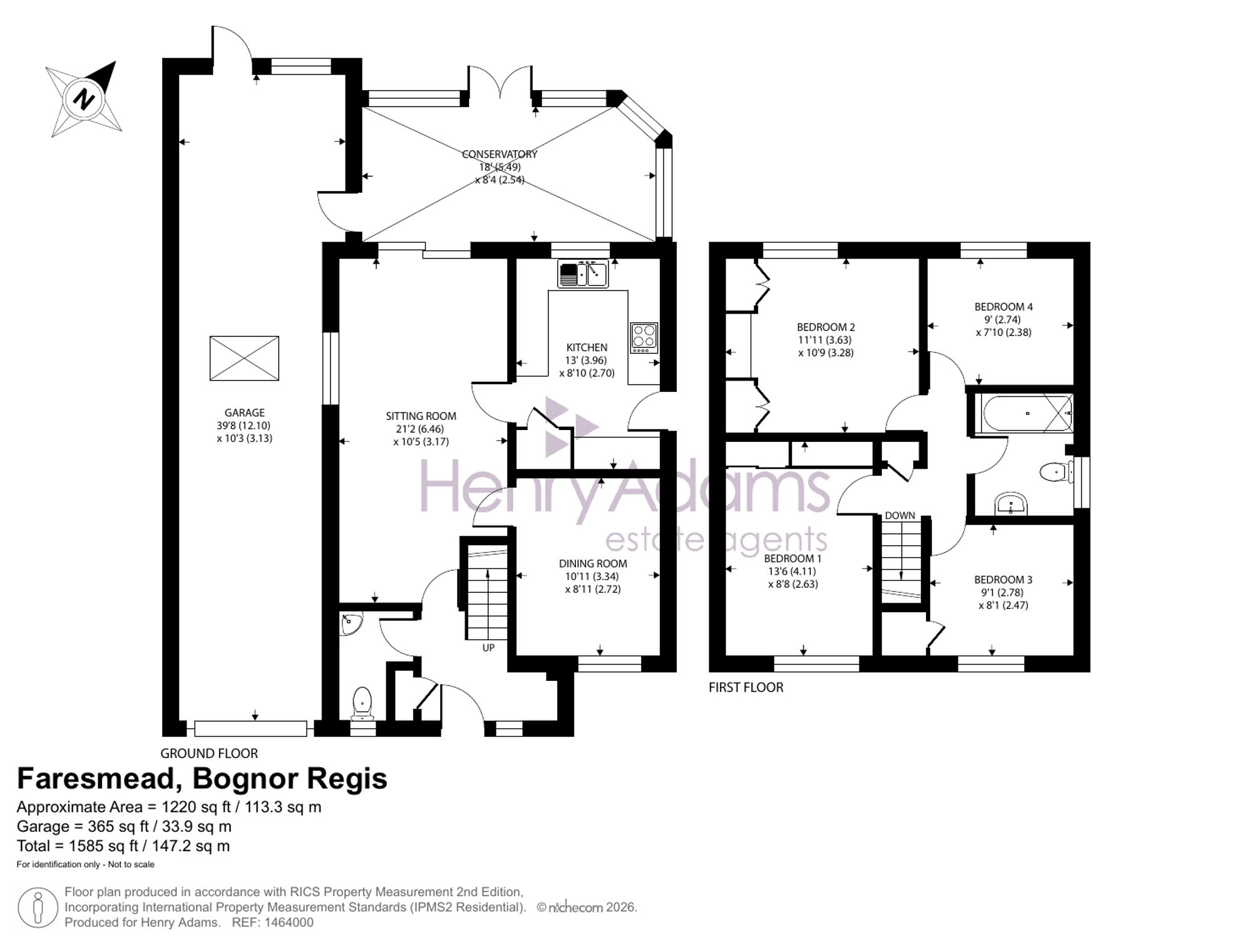 1 Faresmead, Bognor Regis floorplan
