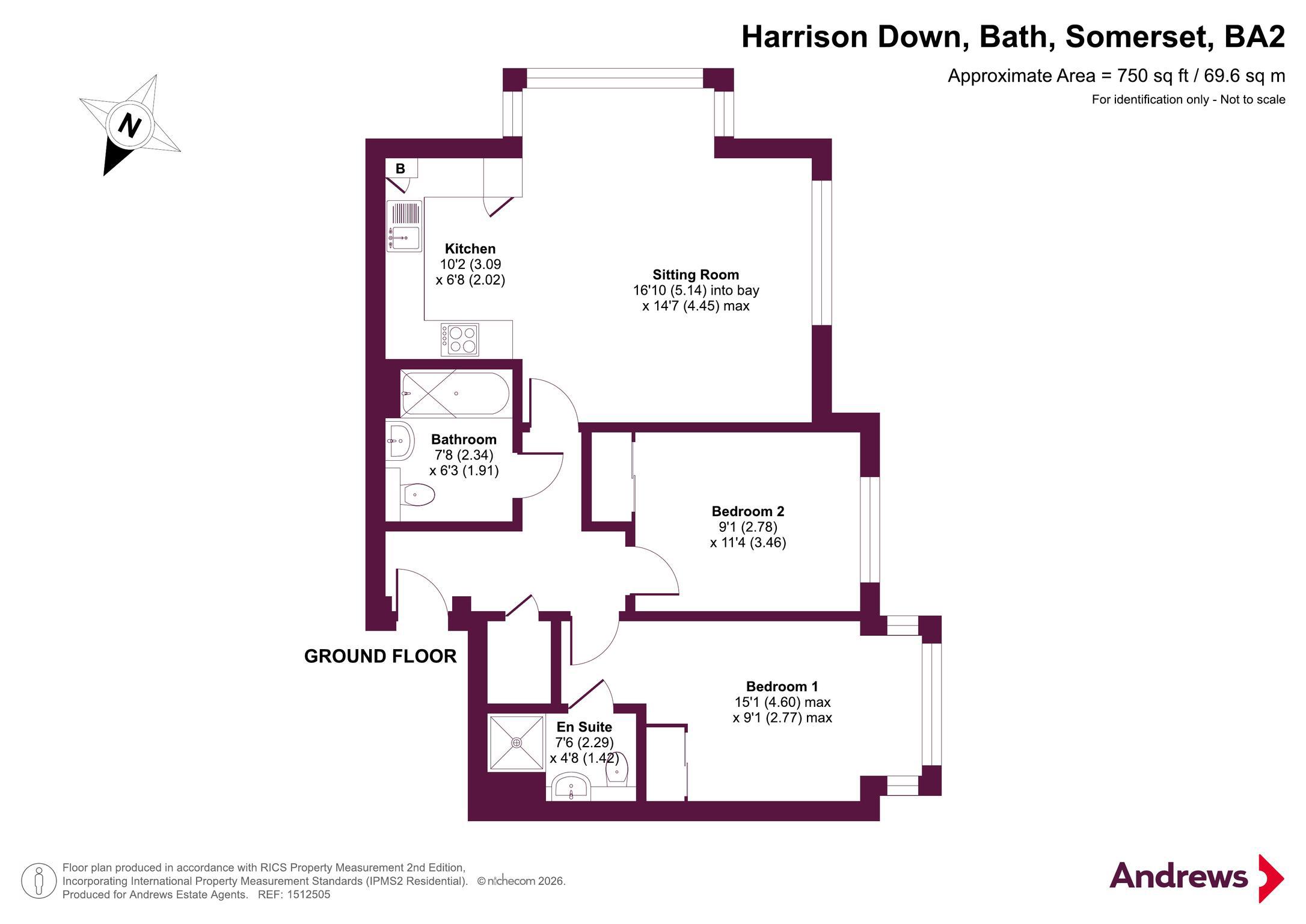 Flat 1, Gatekeeper House, 1, Harrison Down, Somerset floorplan