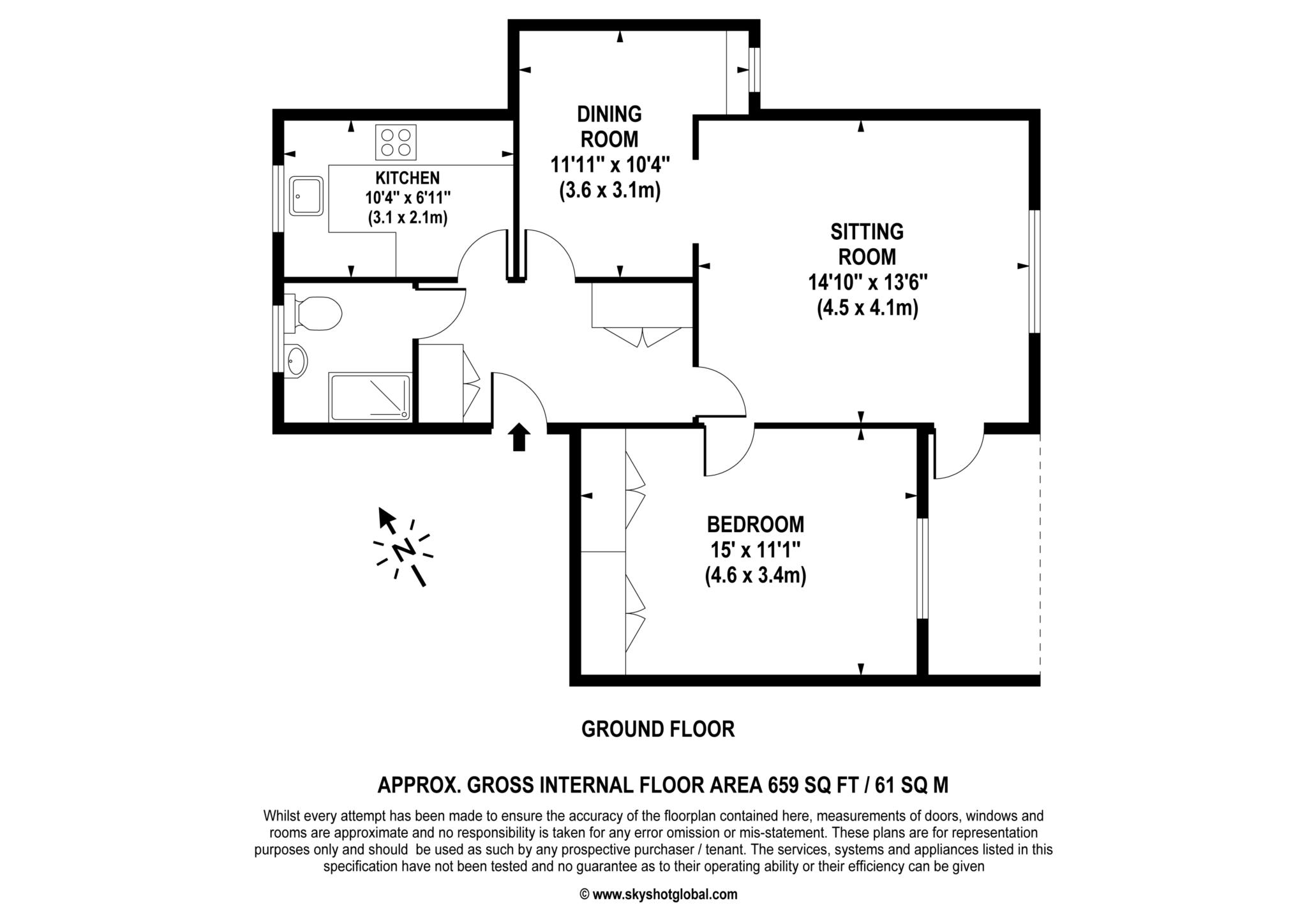 9 Clarefield Court, North End Lane, Ascot floorplan