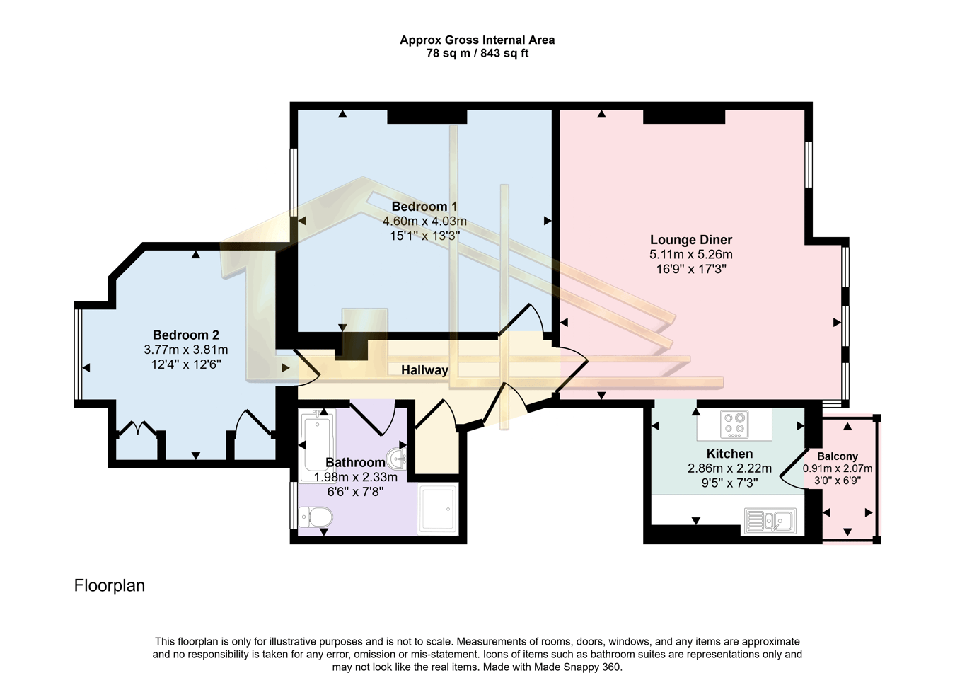 Flat 2, 18, Albany Road, Bexhill-on-Sea floorplan