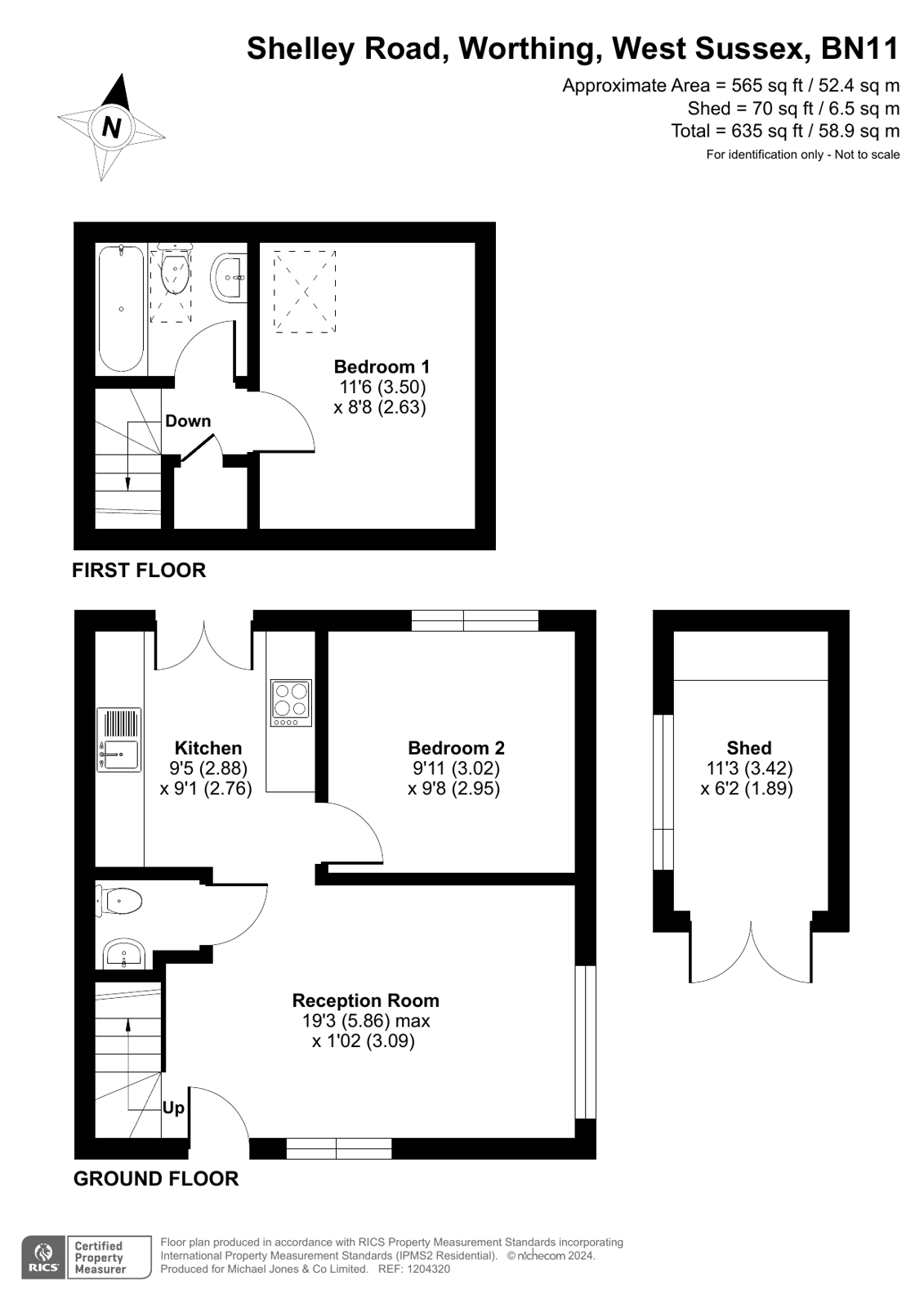 37, Shelley Road, West Sussex floorplan