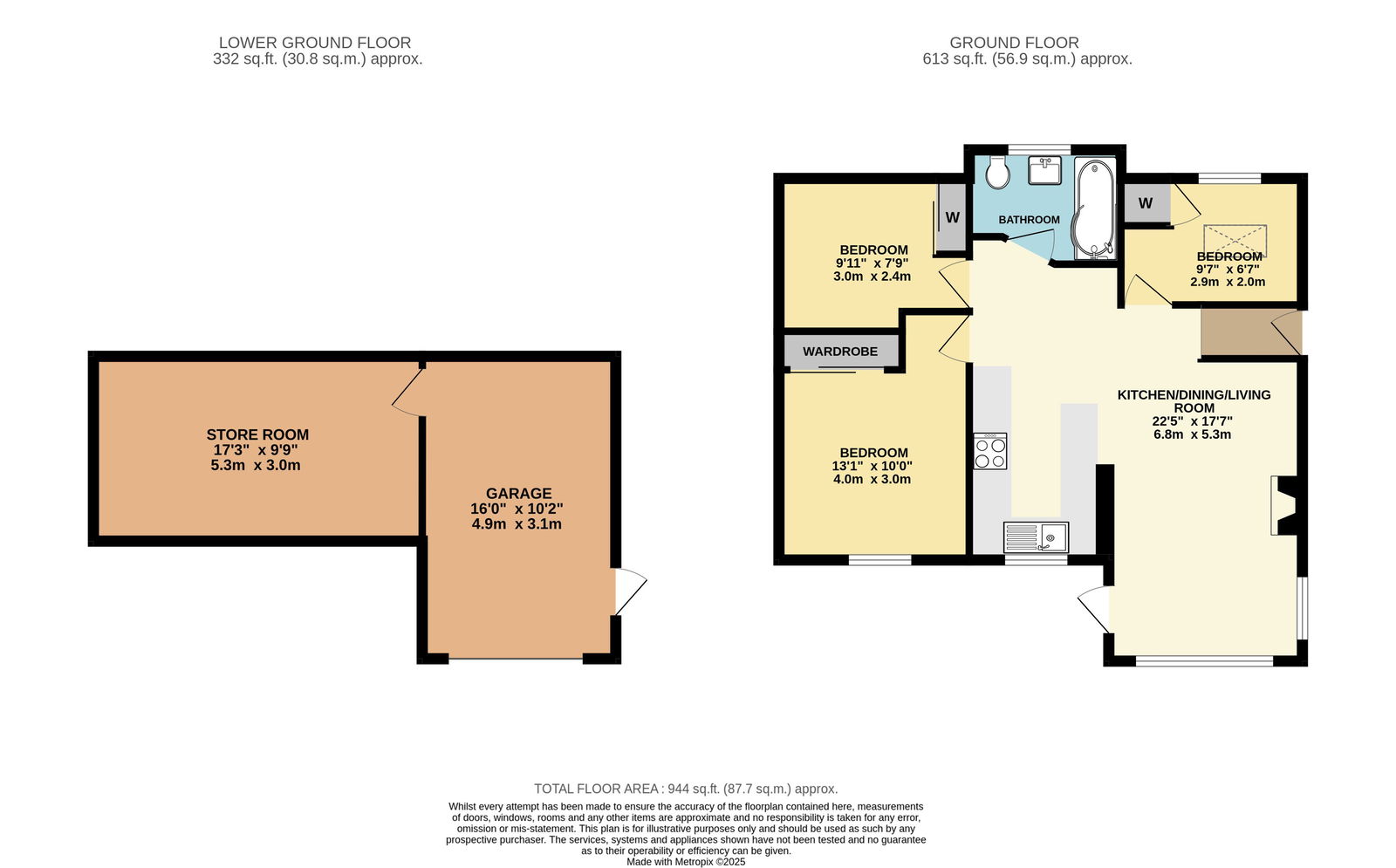 33, Lower Road, Malvern floorplan