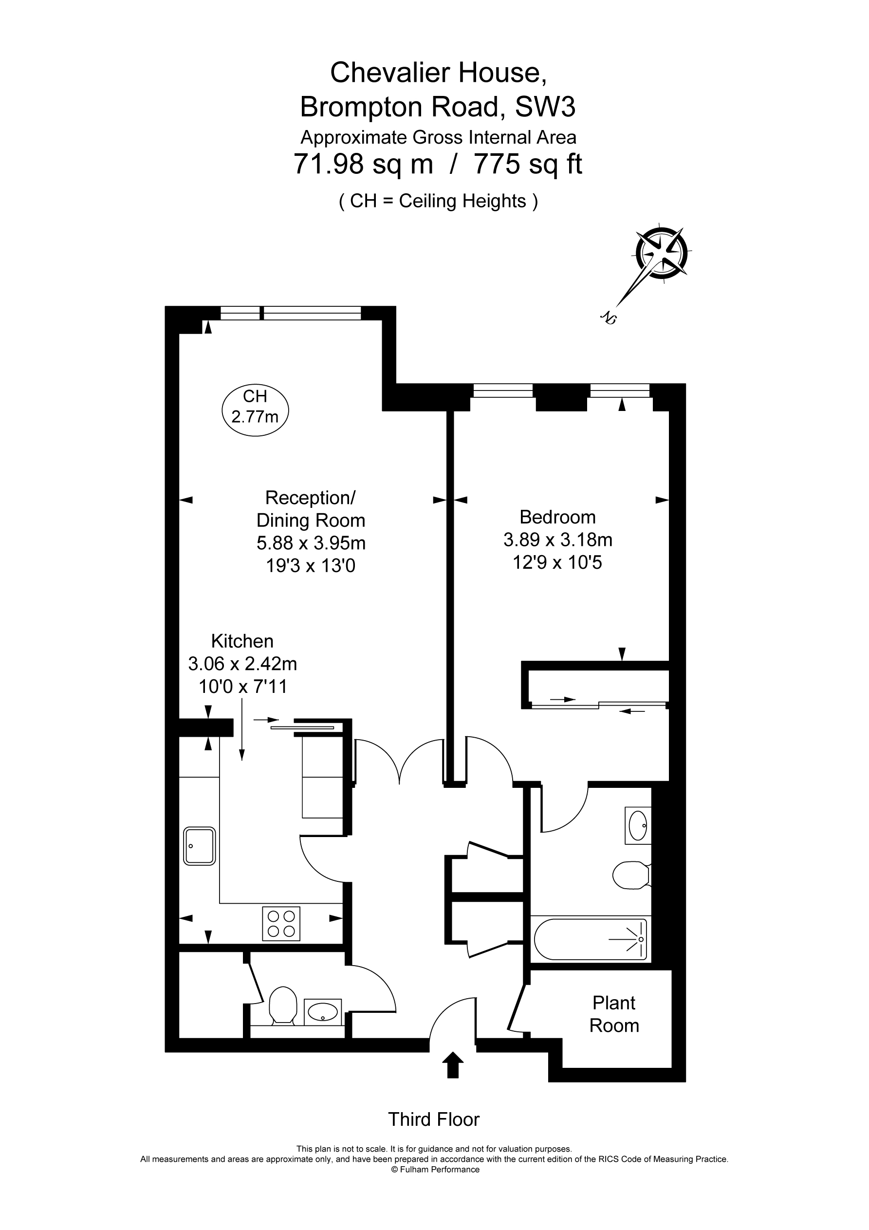 3.3,, Chevalier House, London floorplan