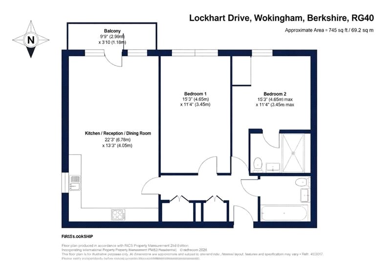 Flat 7, Rowan Court, 41, Lockhart Drive, Berkshire floorplan