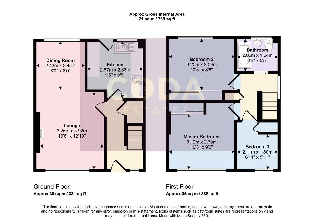 17, Strathord Place, Glasgow floorplan