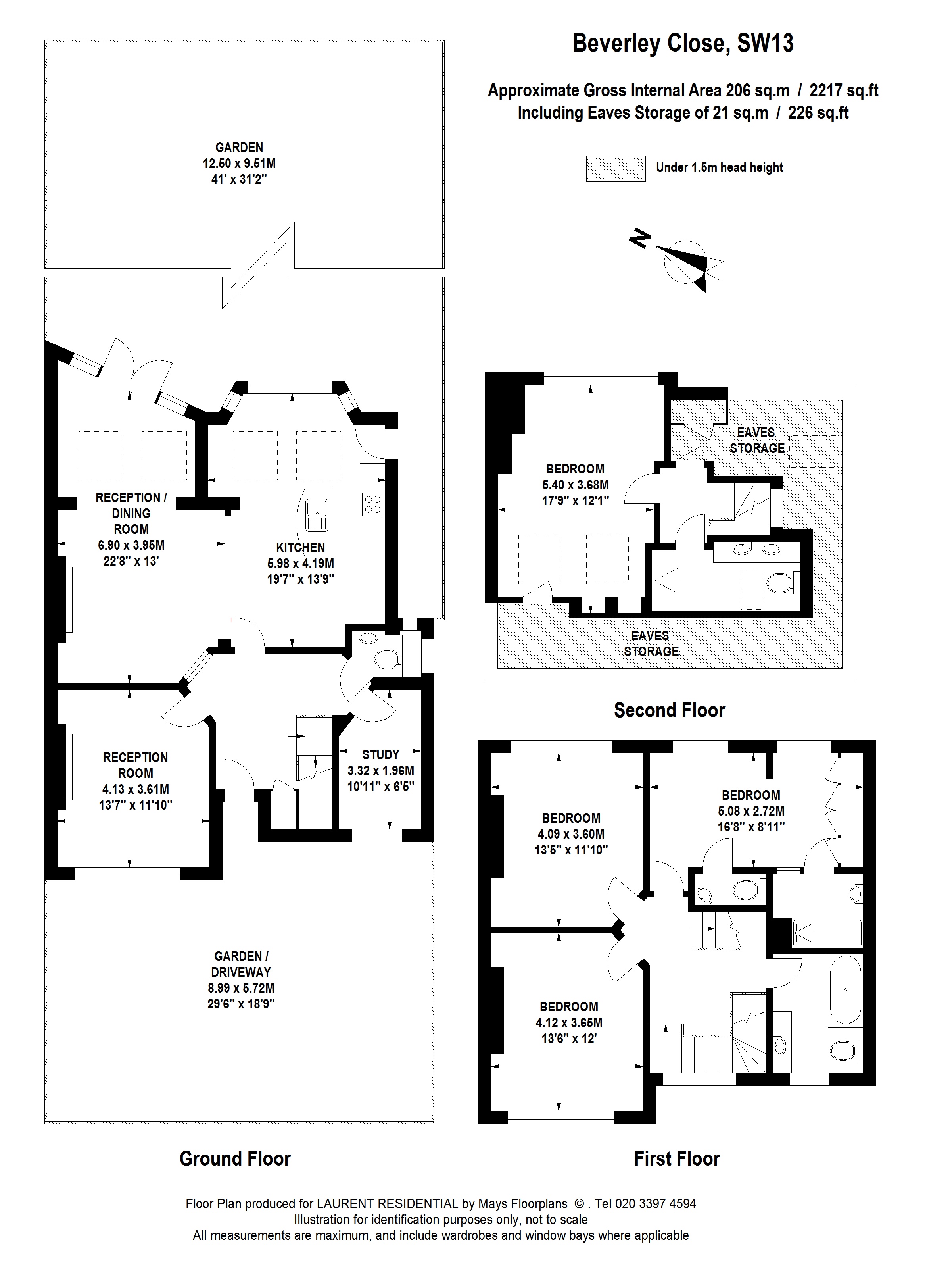 4 Bedrooms Semi-detached house for sale in Beverley Close, London SW13