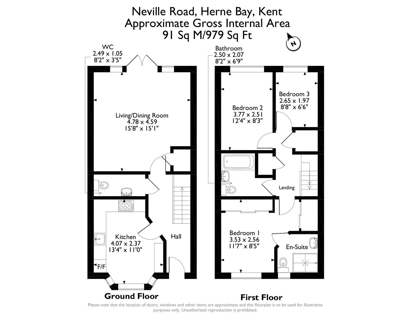 Neville Road, Herne Bay CT6, 3 bedroom end terrace house for sale
