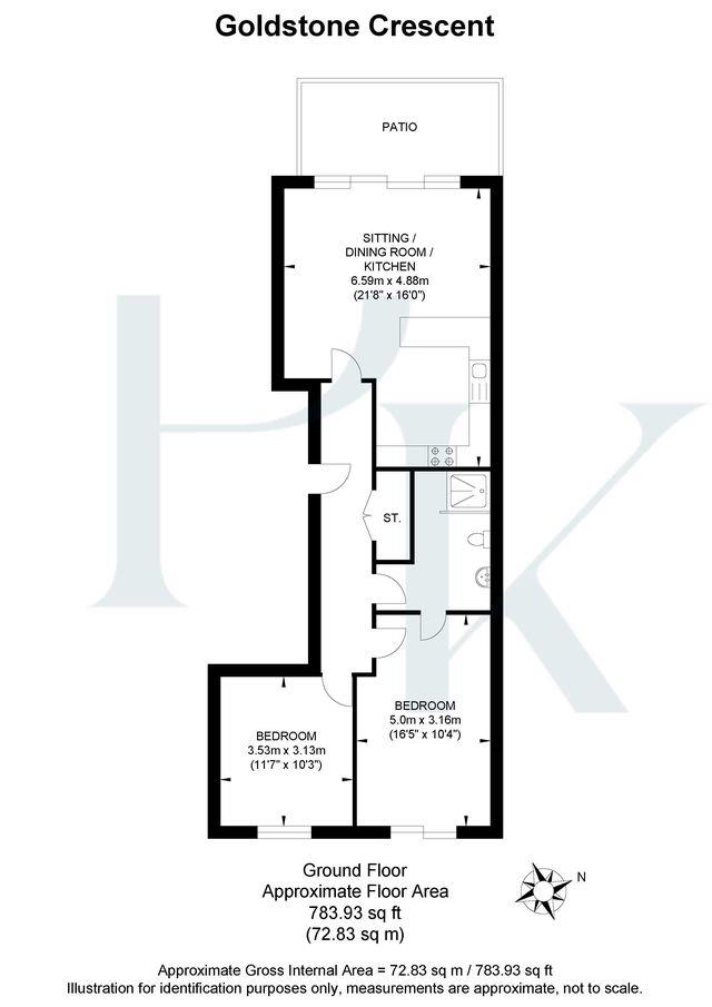 55, 201 Hove Park Apartments, Goldstone Crescent, Hove floorplan