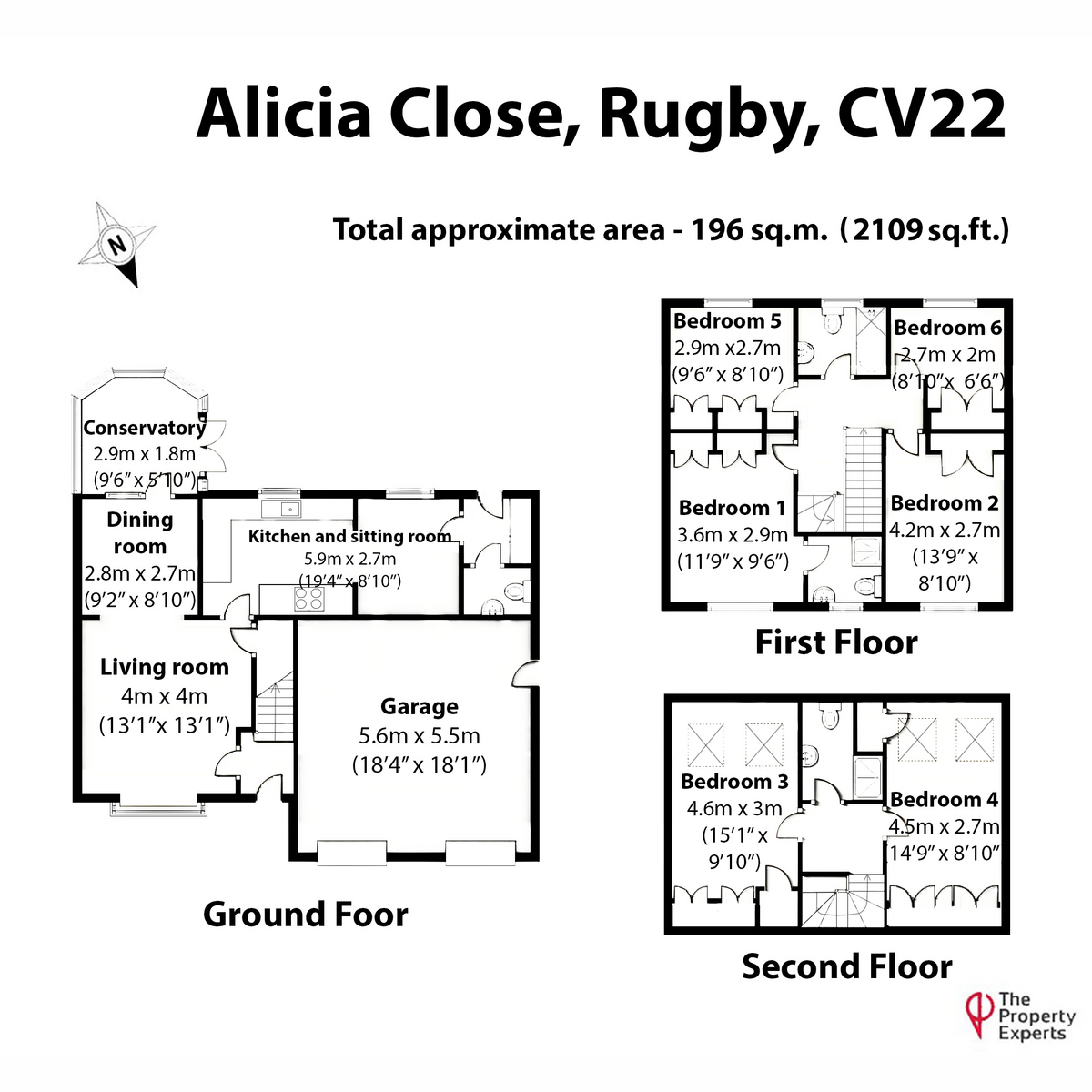 3, Alicia Close, Rugby floorplan