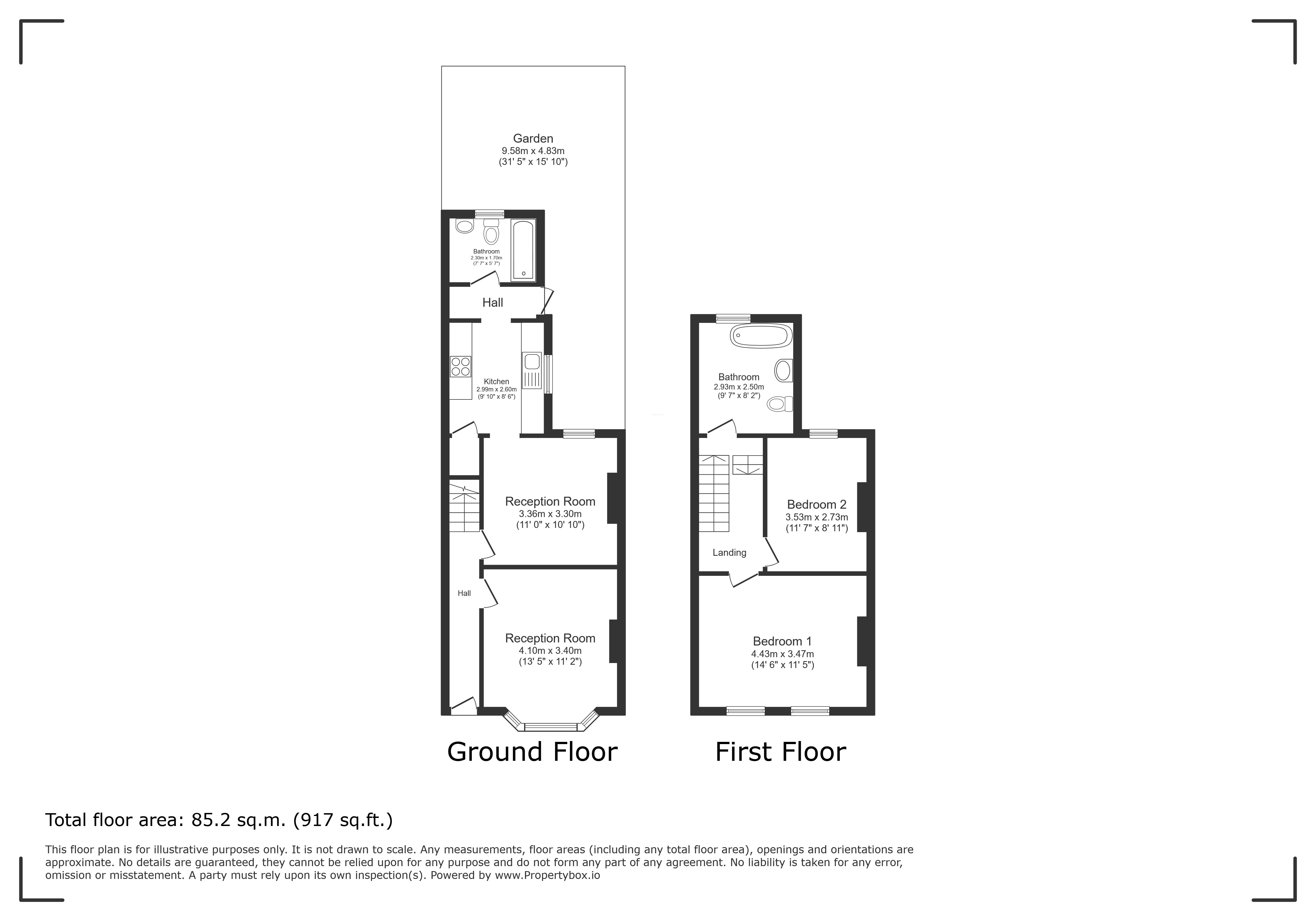 96, Roslyn Road, London floorplan