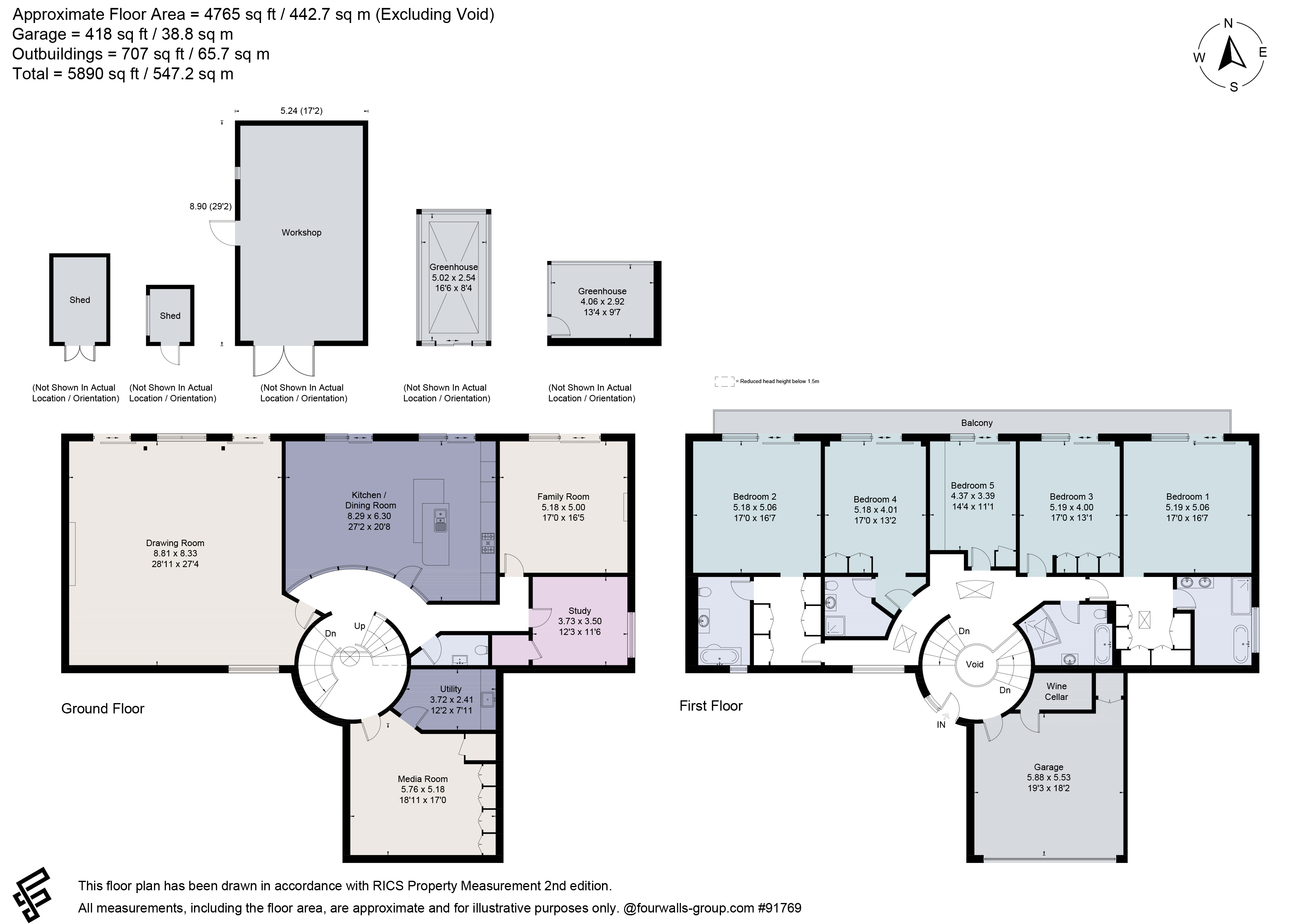 Over Sutton House,, Woodhouse Lane, Dorking floorplan