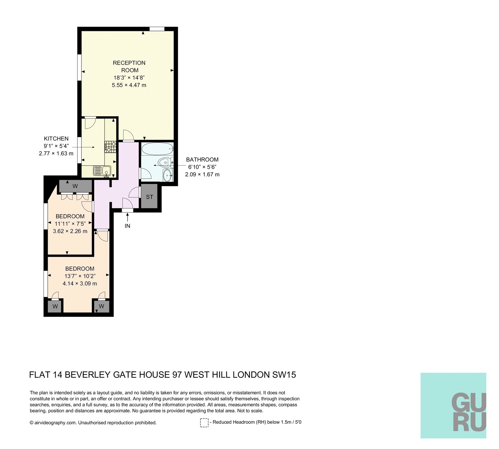 Flat 14,, Beverley Gate House, East Putney floorplan