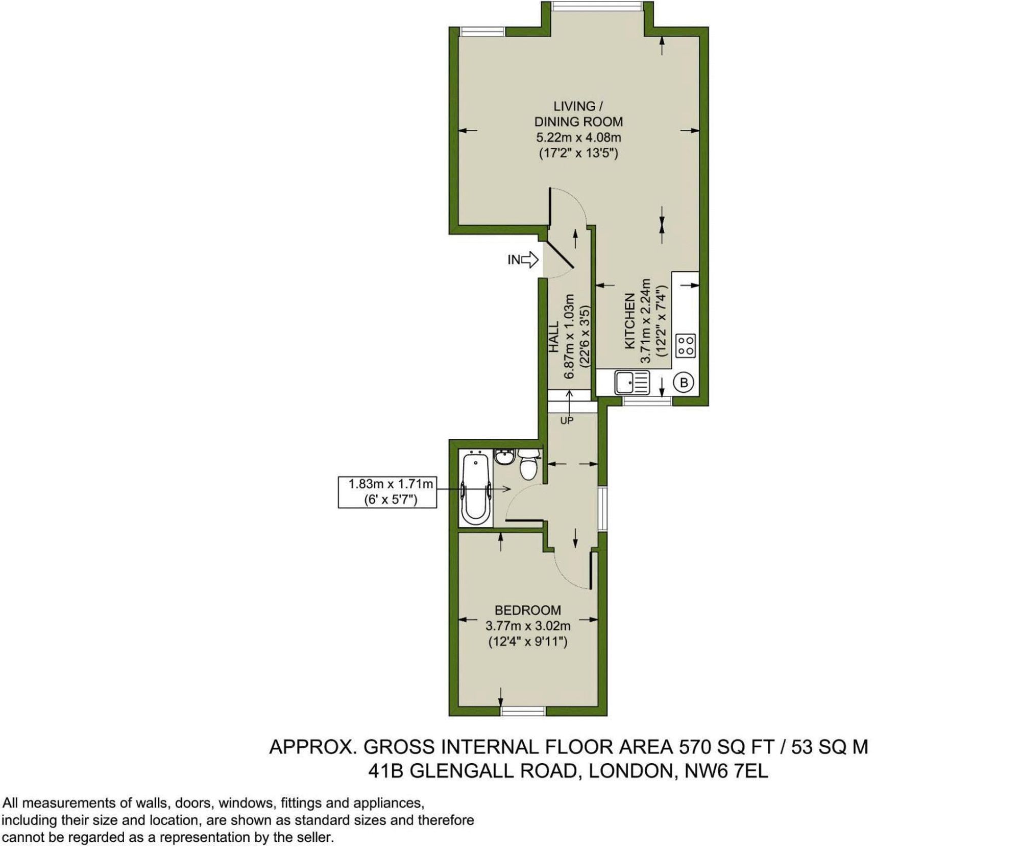 41b Glengall Road, Kilburn floorplan