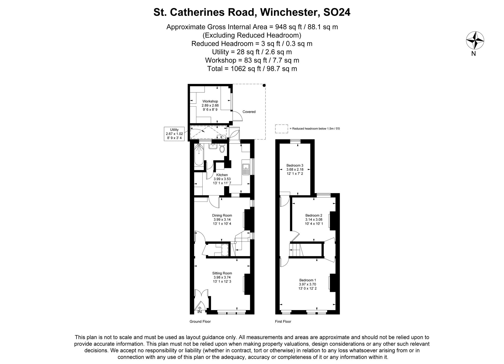 75 St. Catherines Road, Winchester floorplan