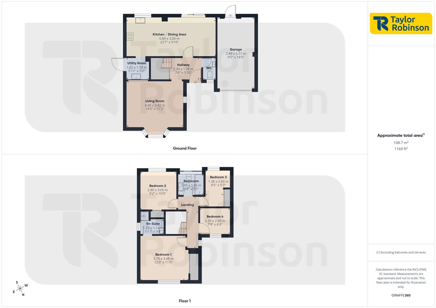 10, Garrett Close, Crawley floorplan