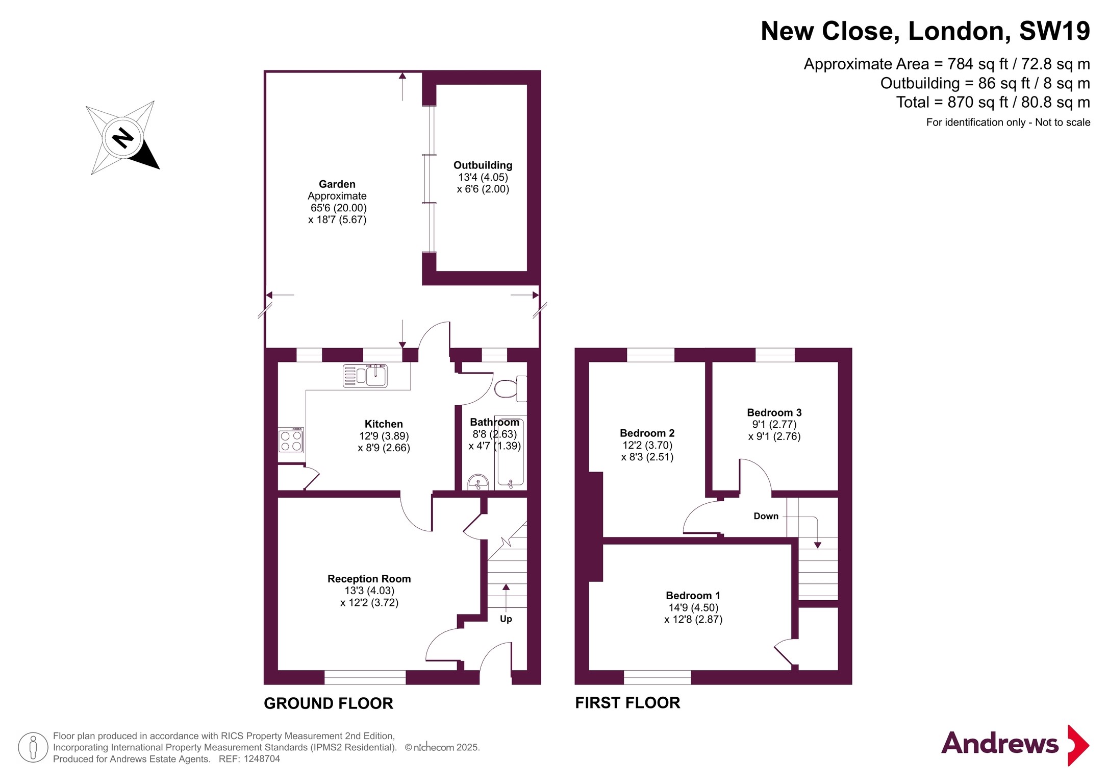 110, New Close, London floorplan