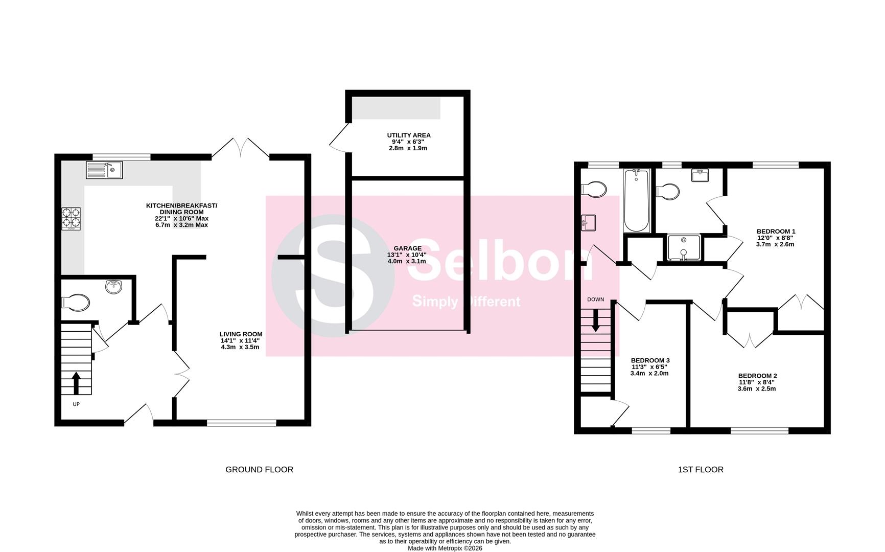 16, Tadley Close, Fleet floorplan