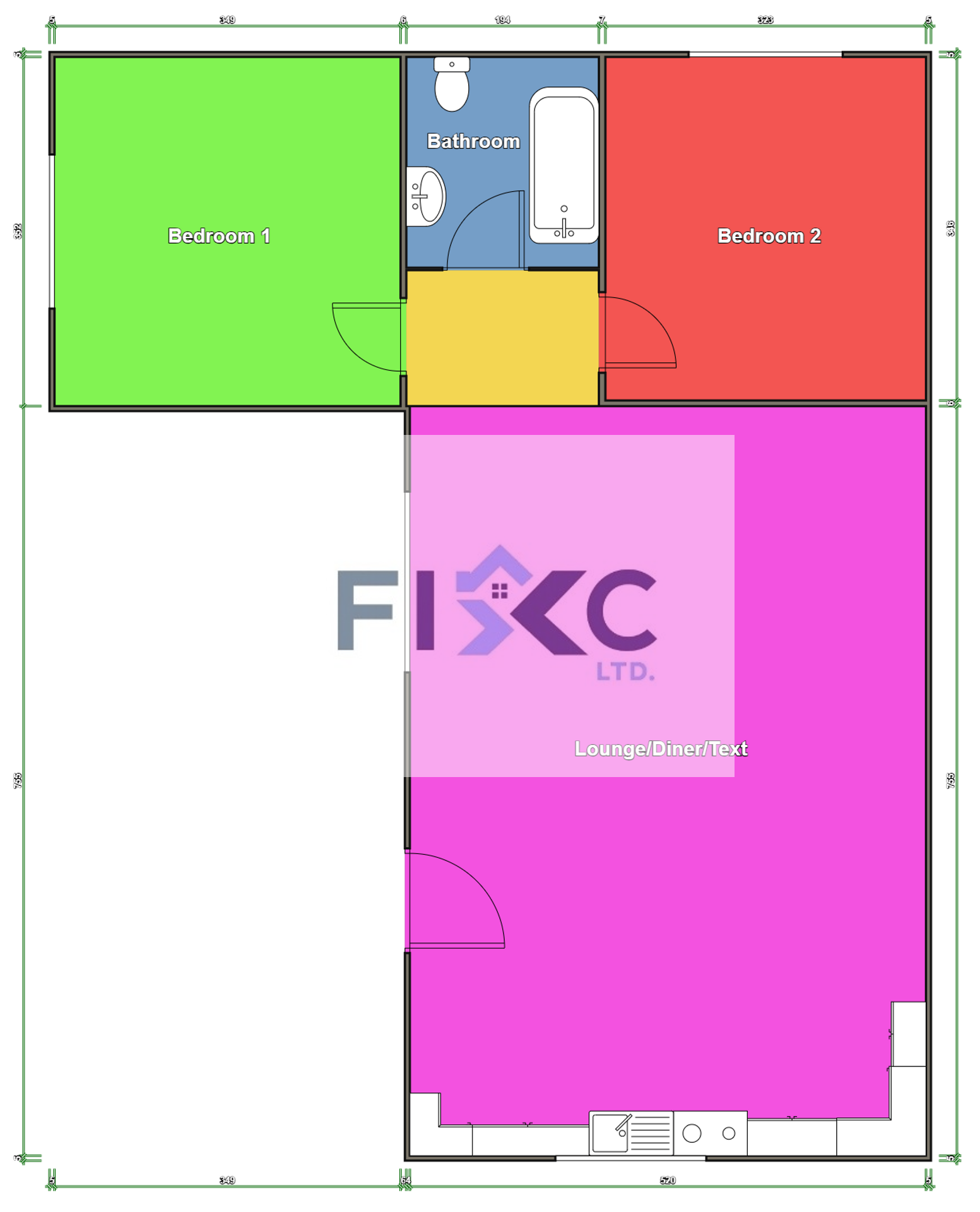 Bungalow Westonia, Peterborough floorplan