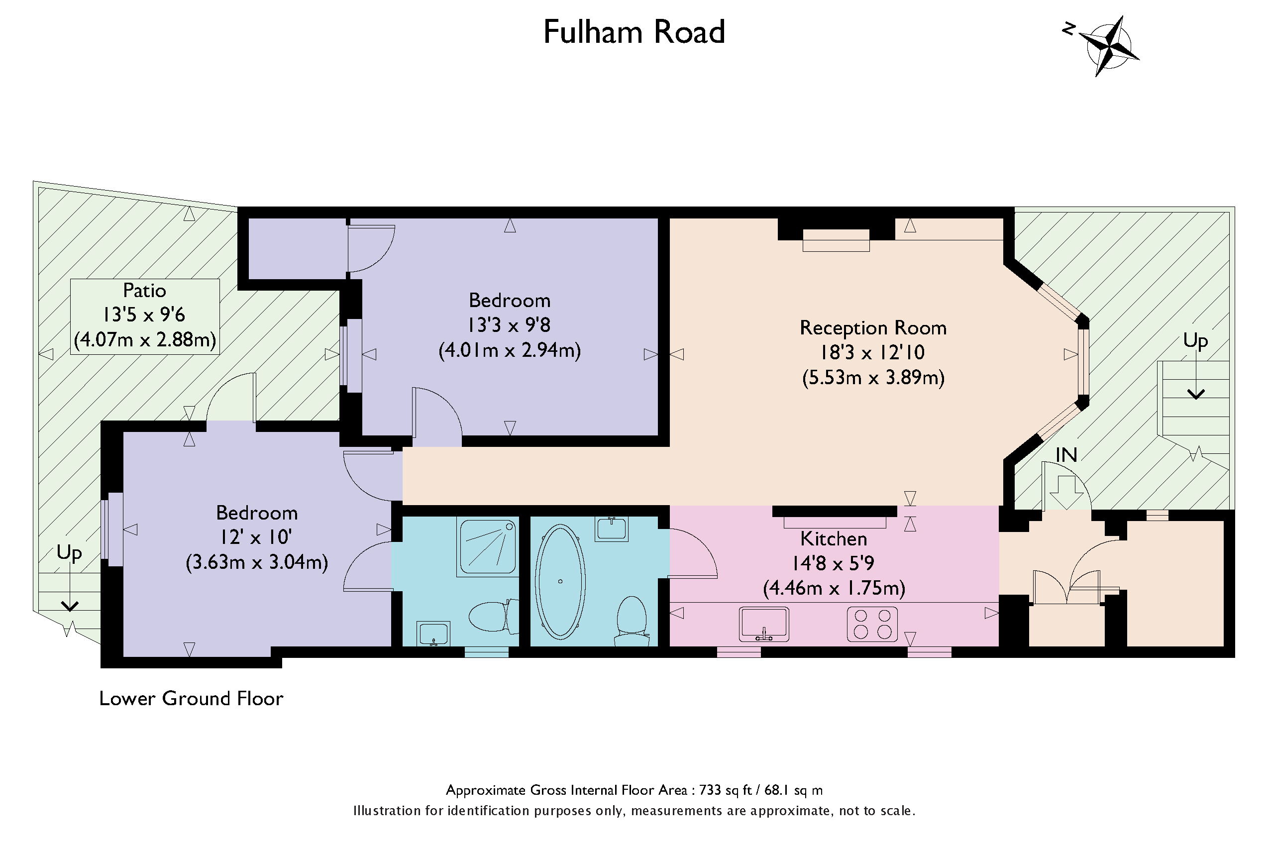 2 Bedrooms Flat to rent in Fulham Road, London SW6